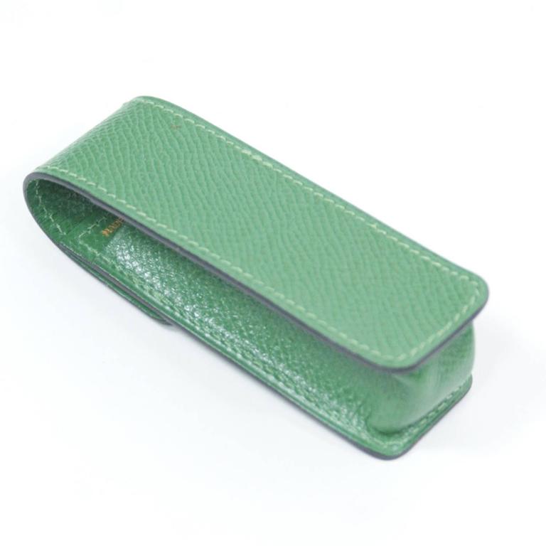 Hermes Green Leather Lipstick Case at 1stDibs hermes lipstick case