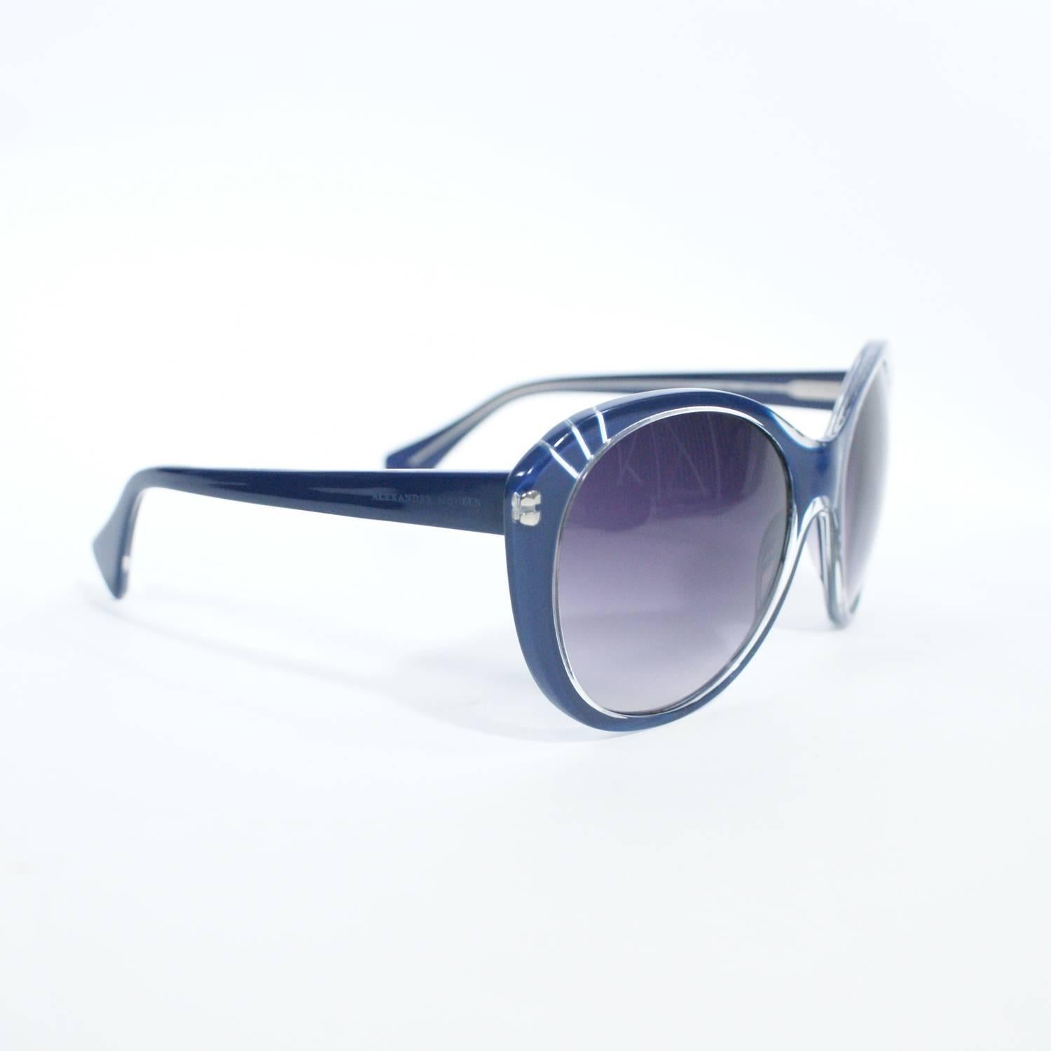 alexander mcqueen blue sunglasses