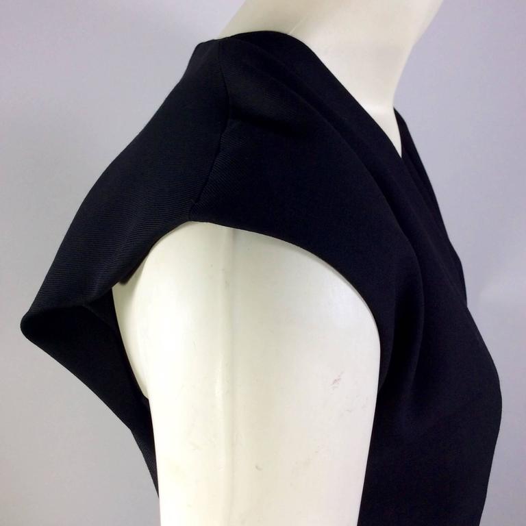 Balenciaga (Black Dress Label) Mohair Cross Front A-Line Dress at ...