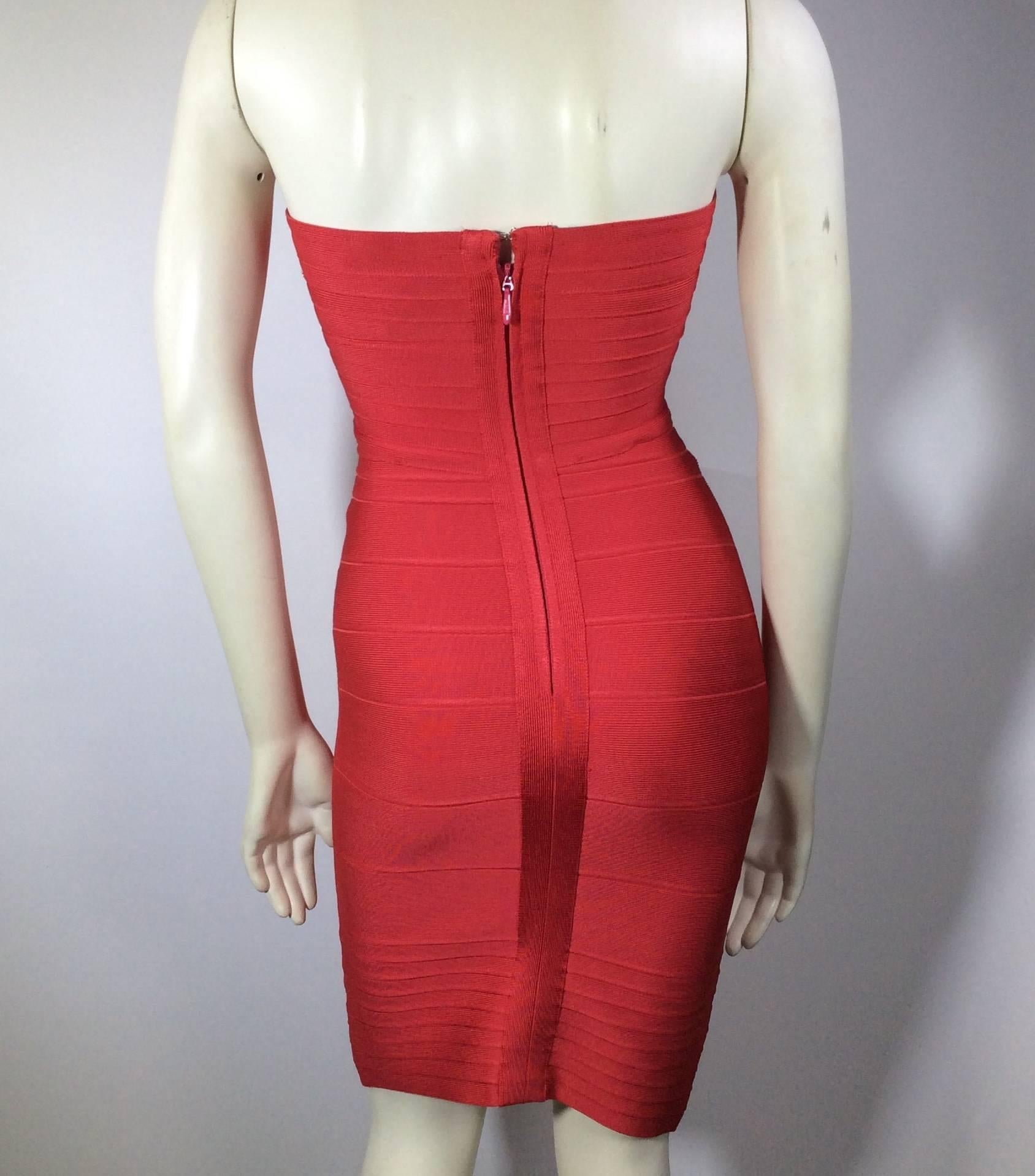 herve leger strapless gown