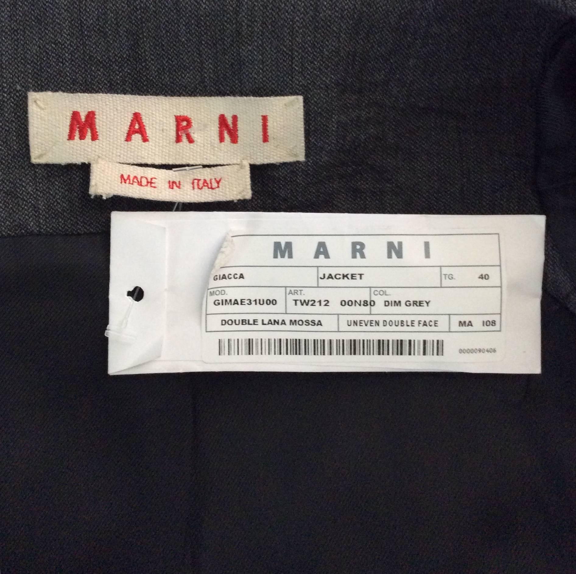 Marni Grey Blazer For Sale 1