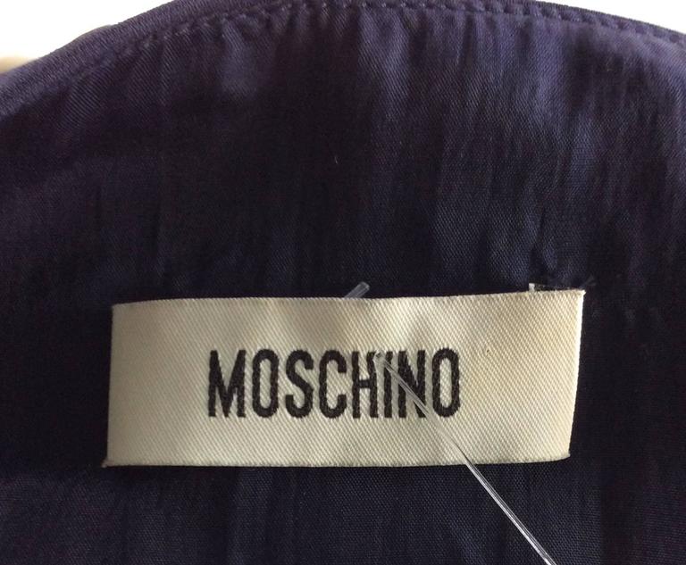 Moschino Navy Sleeveless with Grommets For Sale at 1stDibs