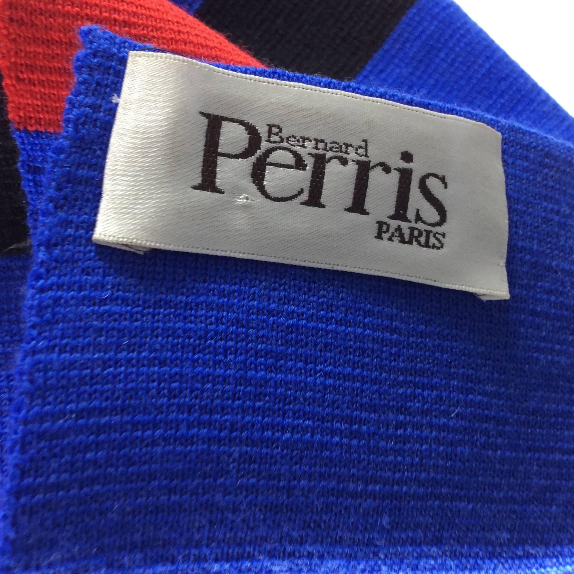 Bernard Perris Black Blue and Red Sweater Dress 2