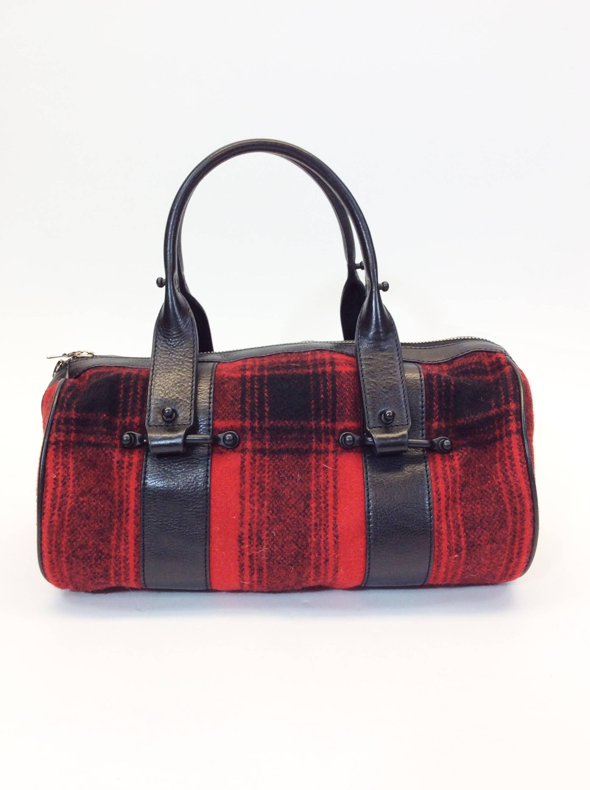 Brown Phillip Lim Black Red Flannel Contemporary Handbag