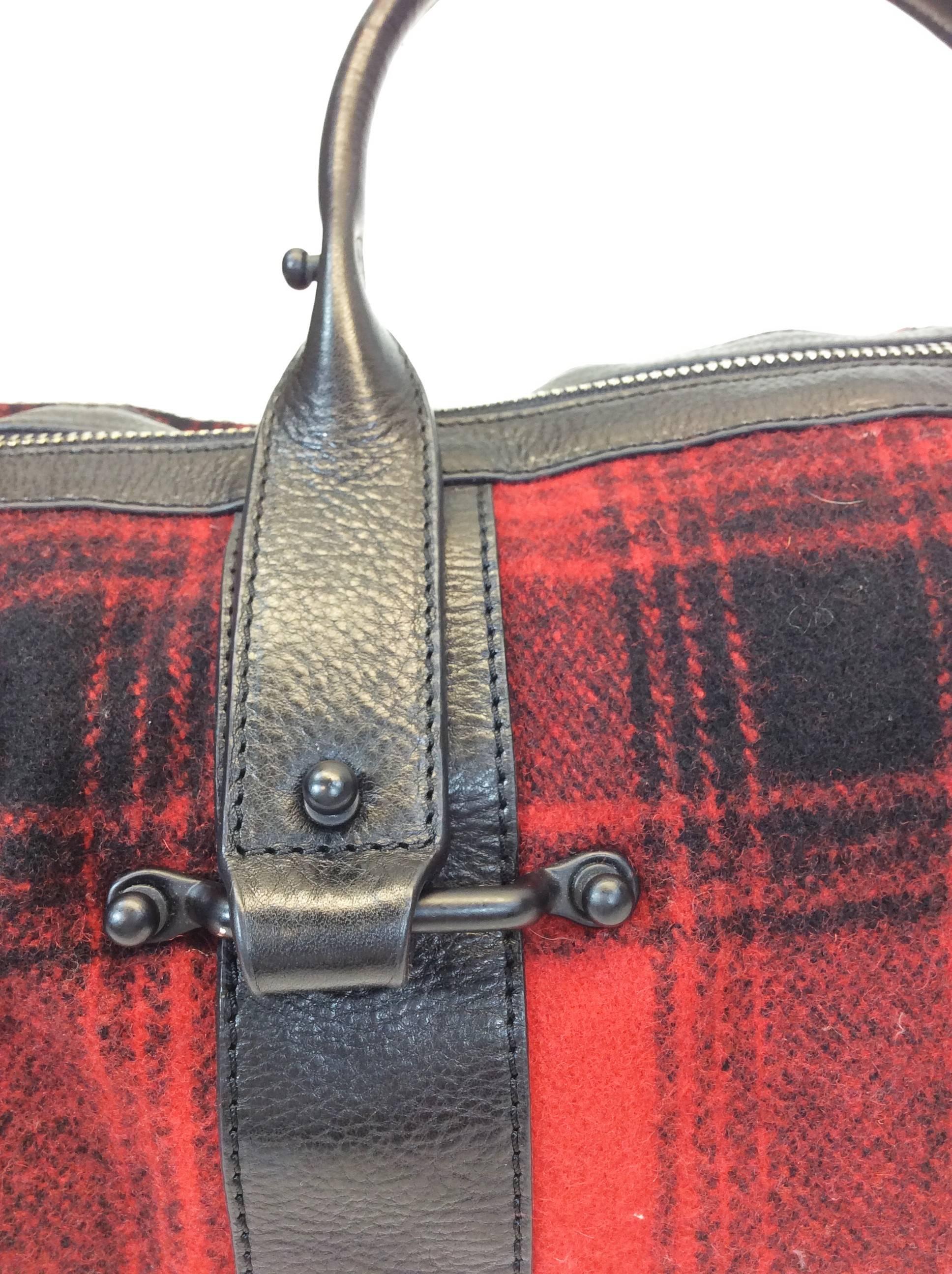 Phillip Lim Black Red Flannel Contemporary Handbag 3