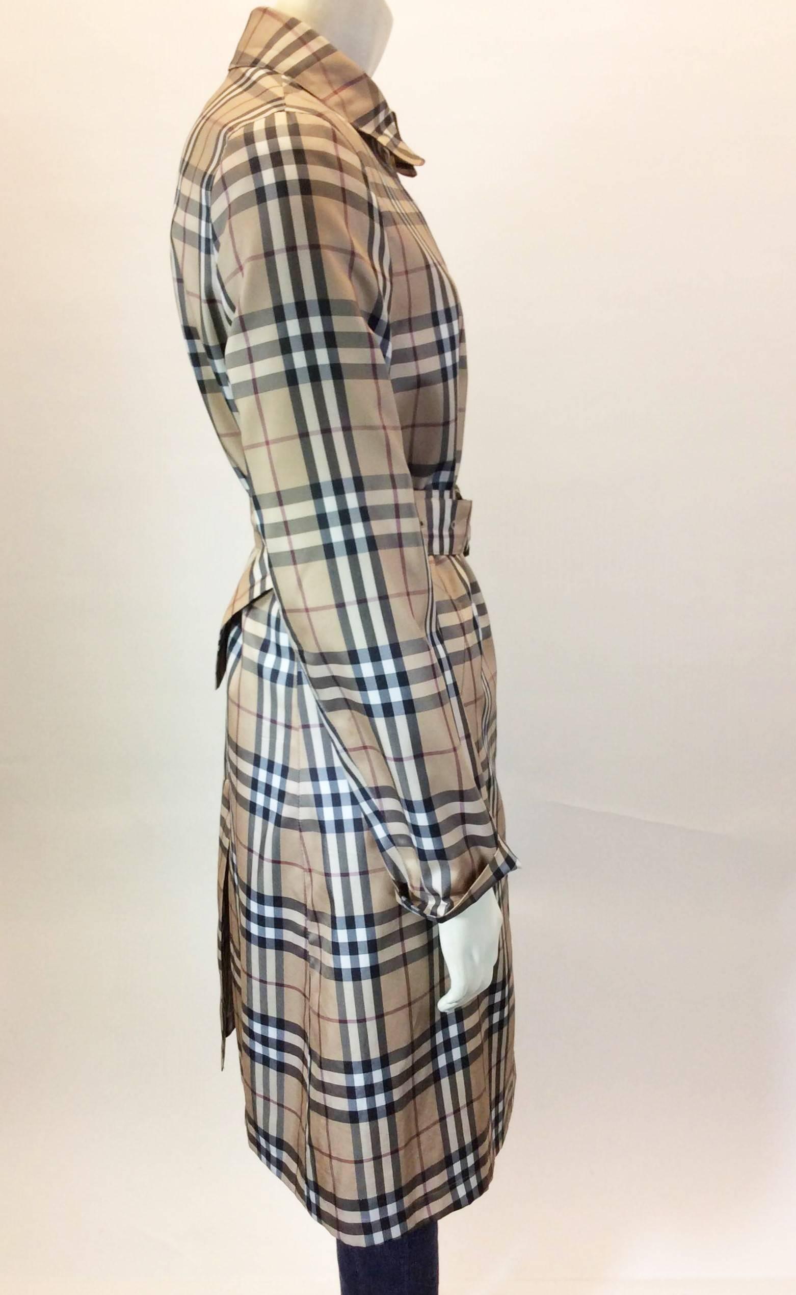 burberry plaid raincoat