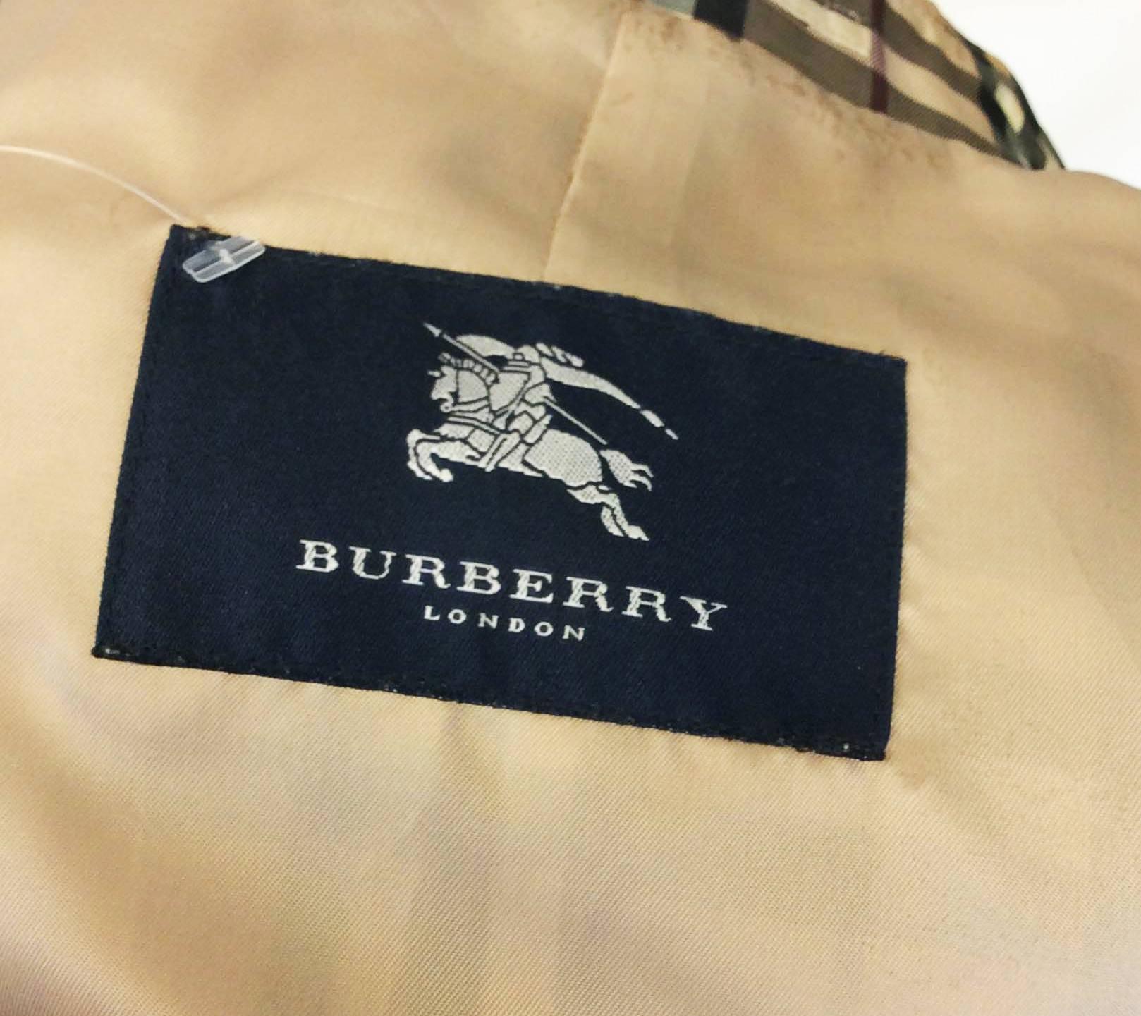 Burberry Classic Plaid Raincoat Trench Coat 1