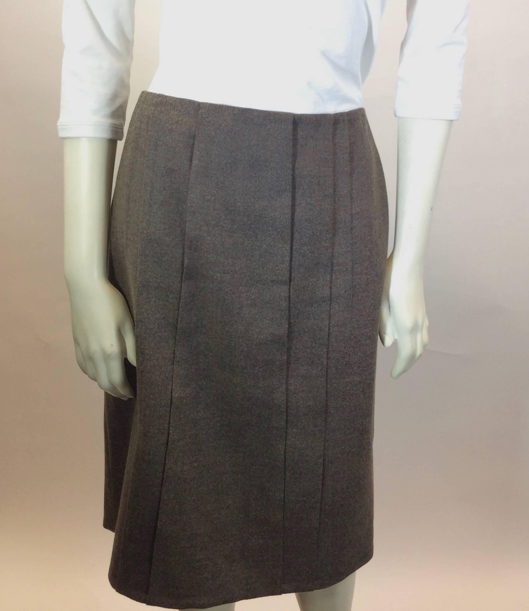 Oscar De La Renta Brown Wool Two Piece Skirt Suit 2