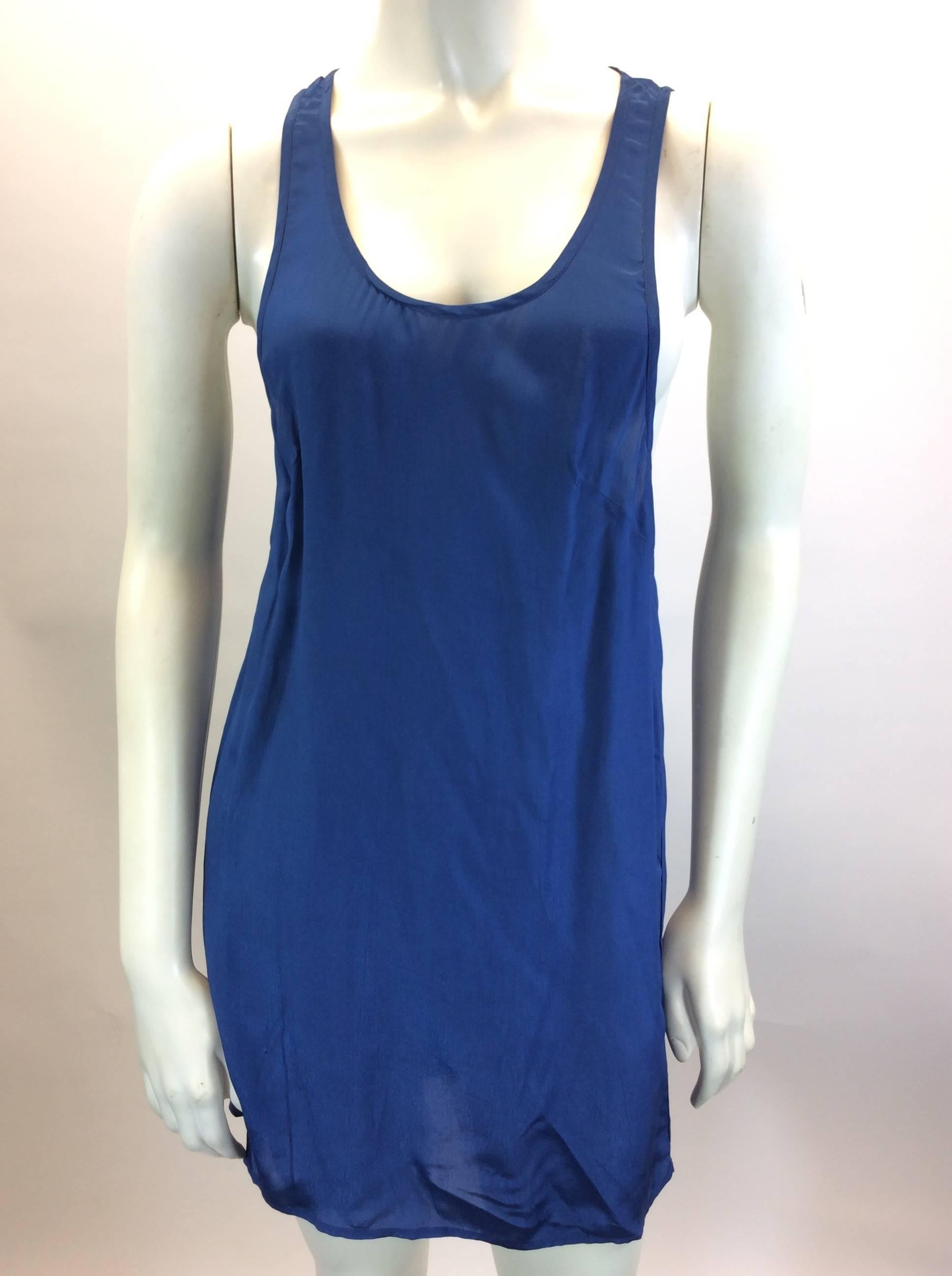 Isabel Marant Etoile Royal Blue Silk Two Piece Dress 2