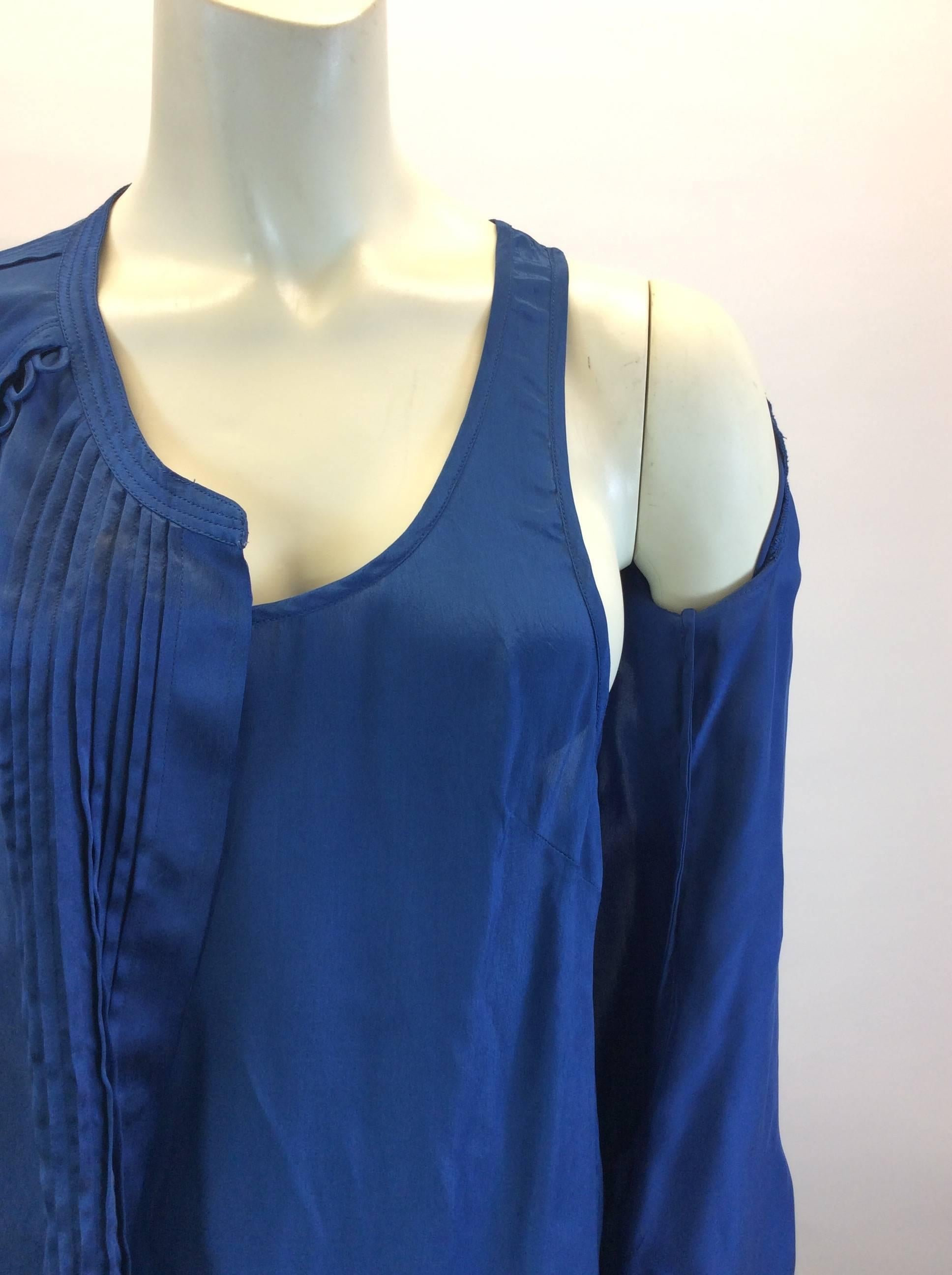 Isabel Marant Etoile Royal Blue Silk Two Piece Dress 1