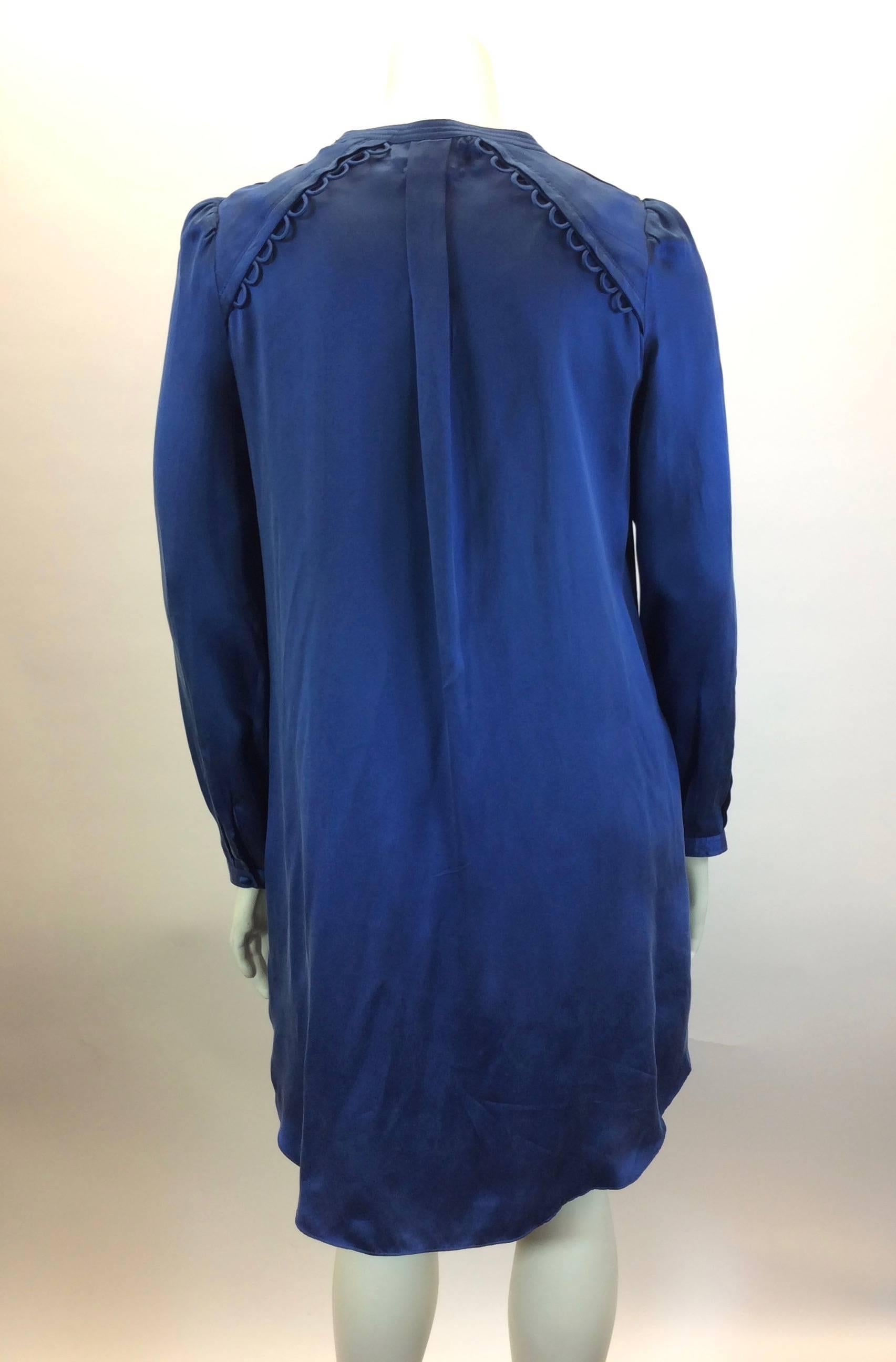 Isabel Marant Etoile Royal Blue Silk Two Piece Dress In Excellent Condition In Narberth, PA