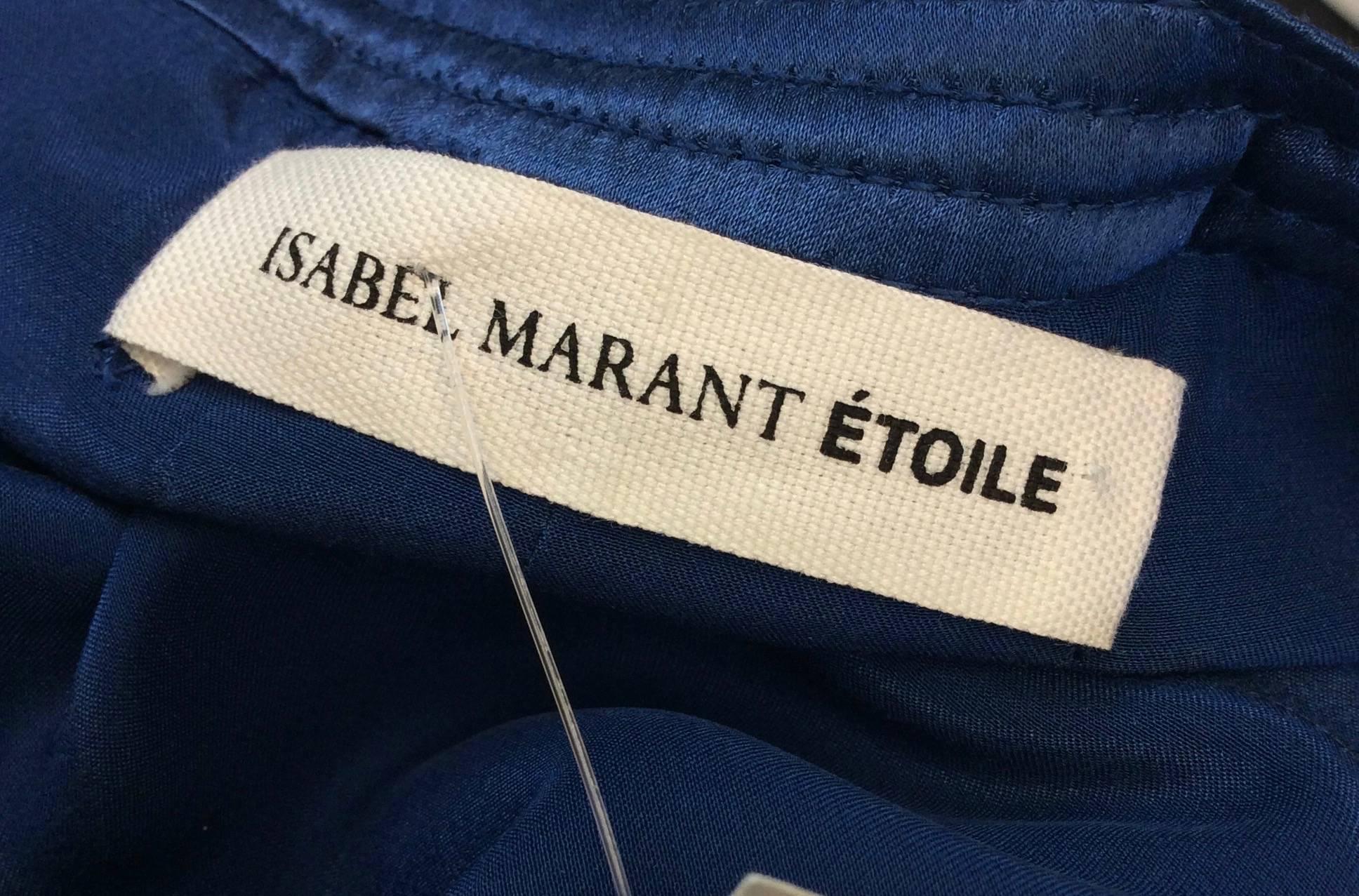 Isabel Marant Etoile Royal Blue Silk Two Piece Dress 4
