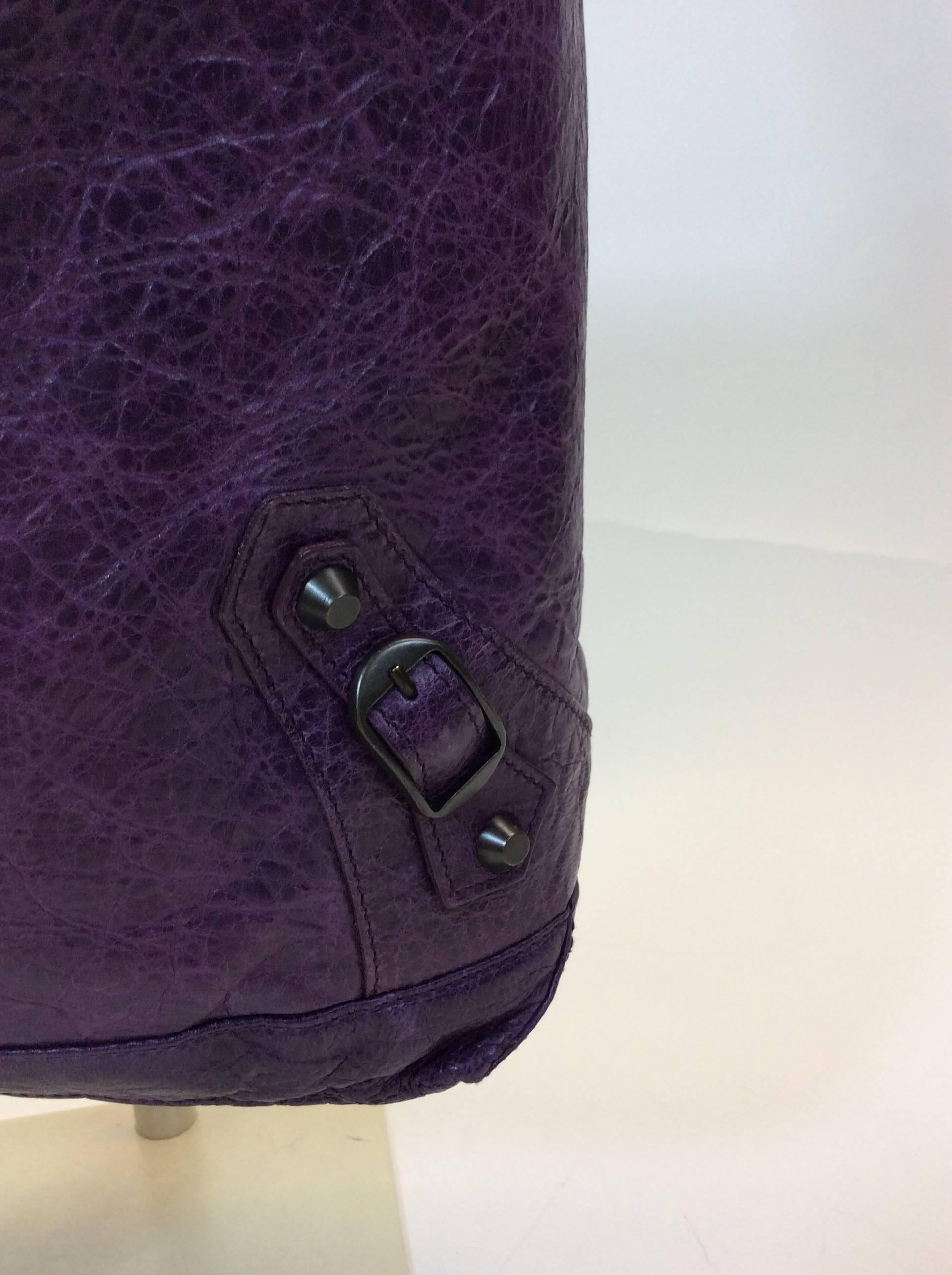 Balenciaga Purple Leather Shoulderbag  4