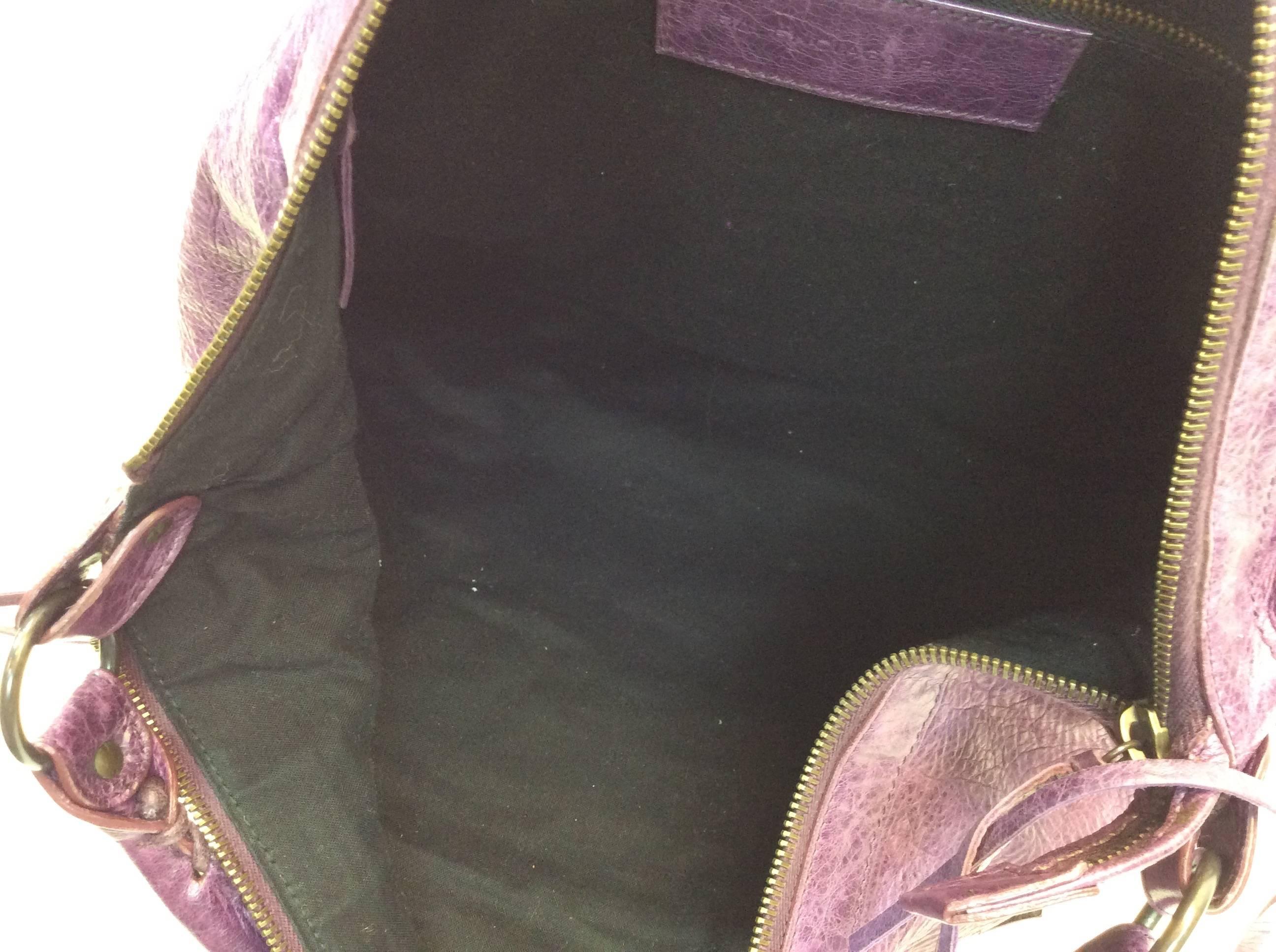 Balenciaga Purple Leather Shoulderbag  1
