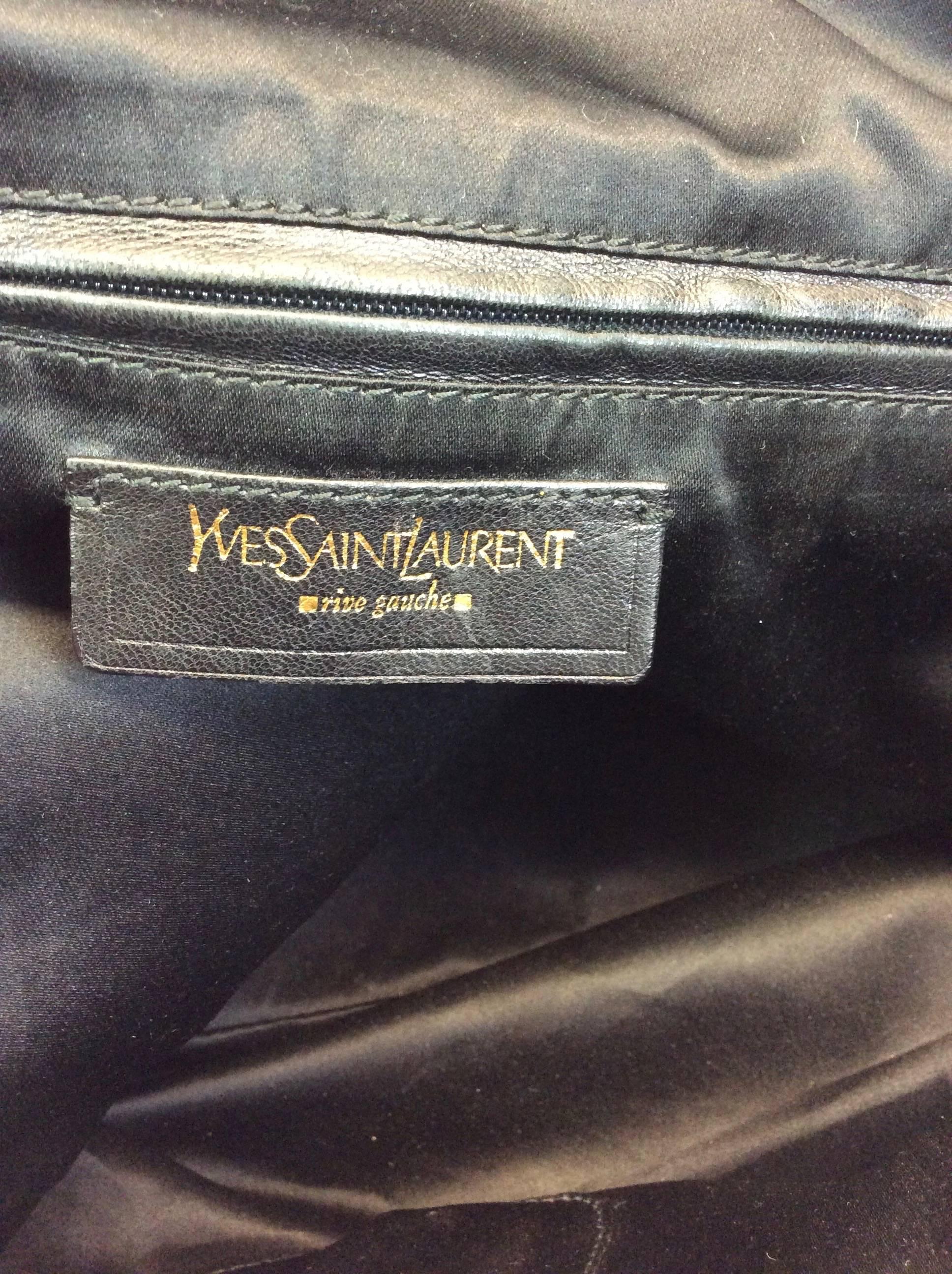 Yves Saint Laurent Black Patent Leather Large Muse Bag  For Sale 5