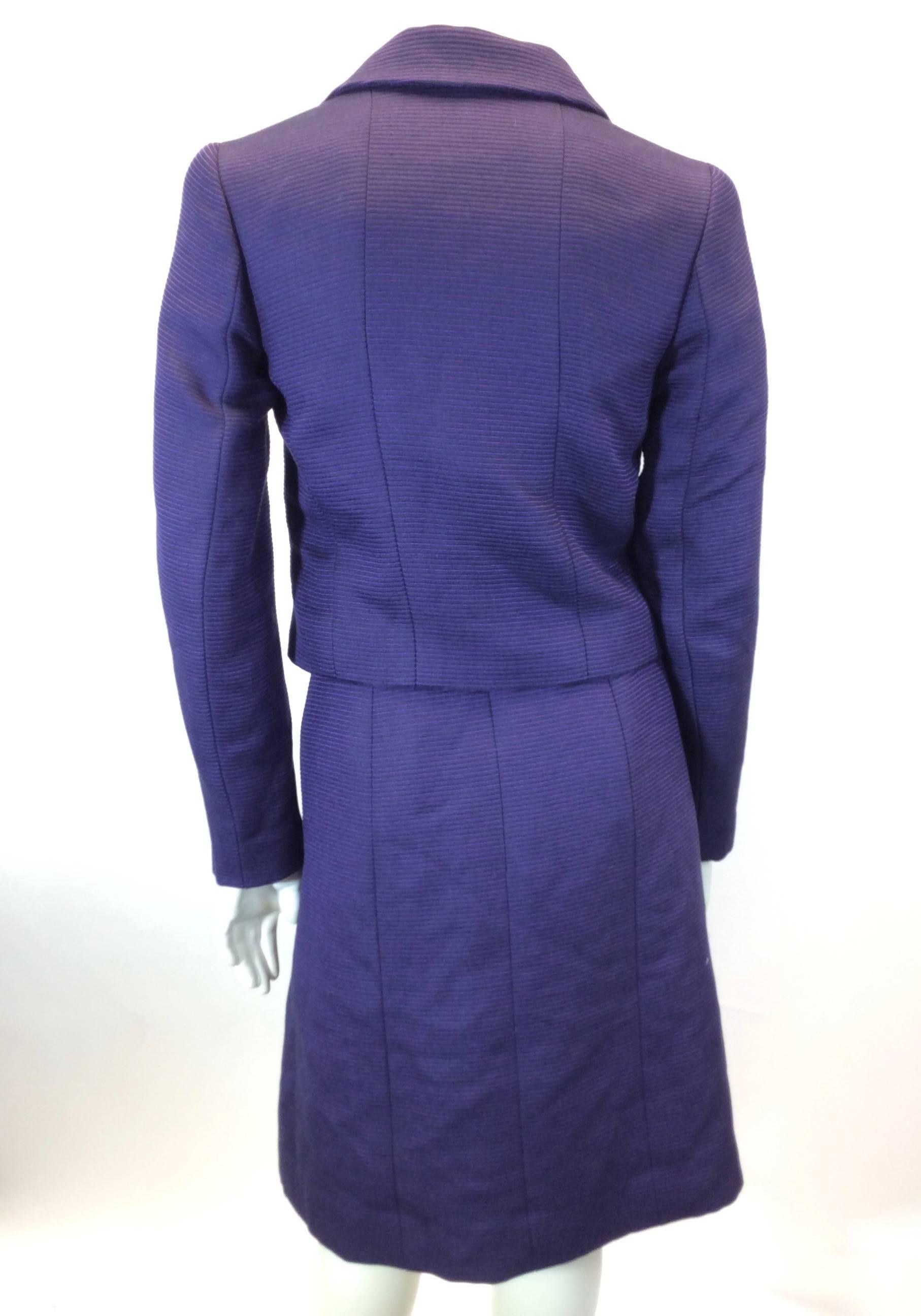 Women's HOLIDAY FLASH SALE! 50% Off! Chanel Two Piece Purple Skirt Suit Set