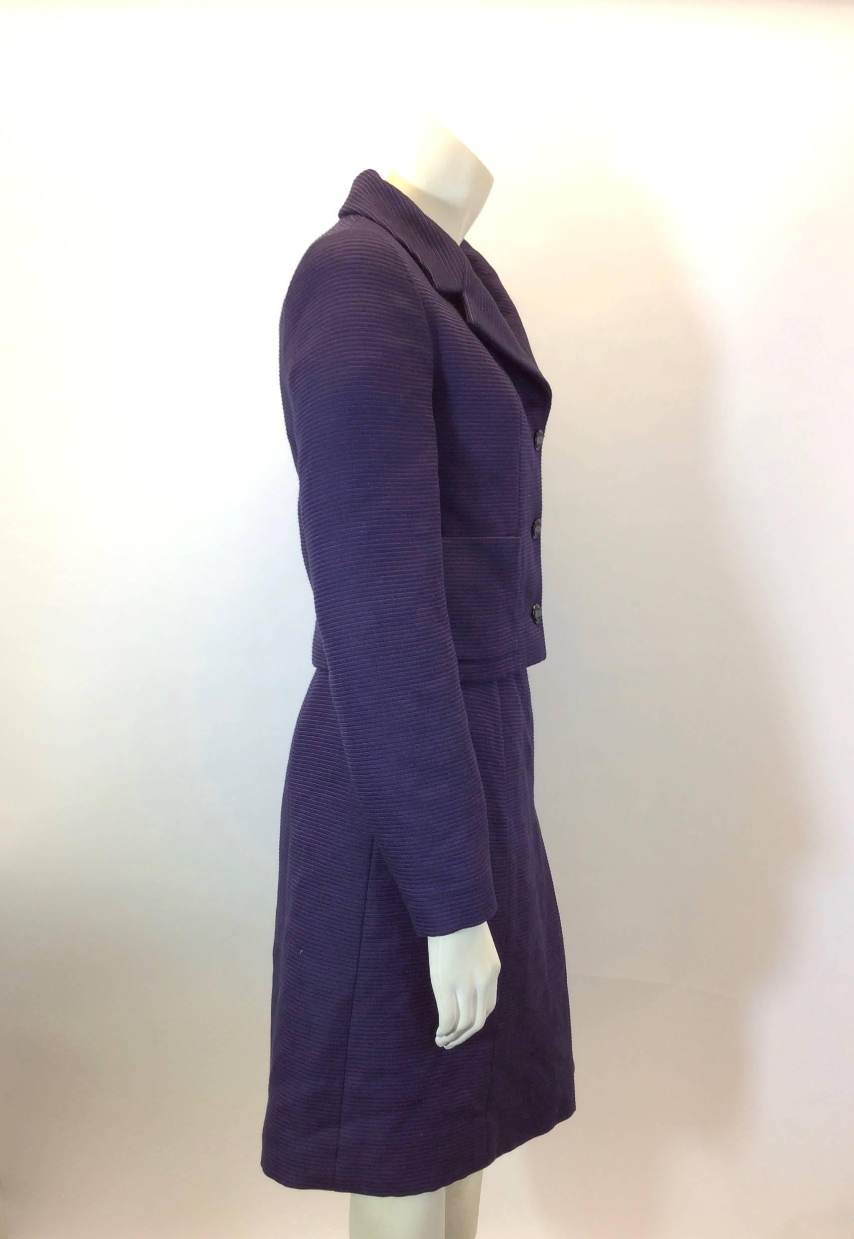 HOLIDAY FLASH SALE! 50% Off! Chanel Two Piece Purple Skirt Suit Set In Excellent Condition In Narberth, PA