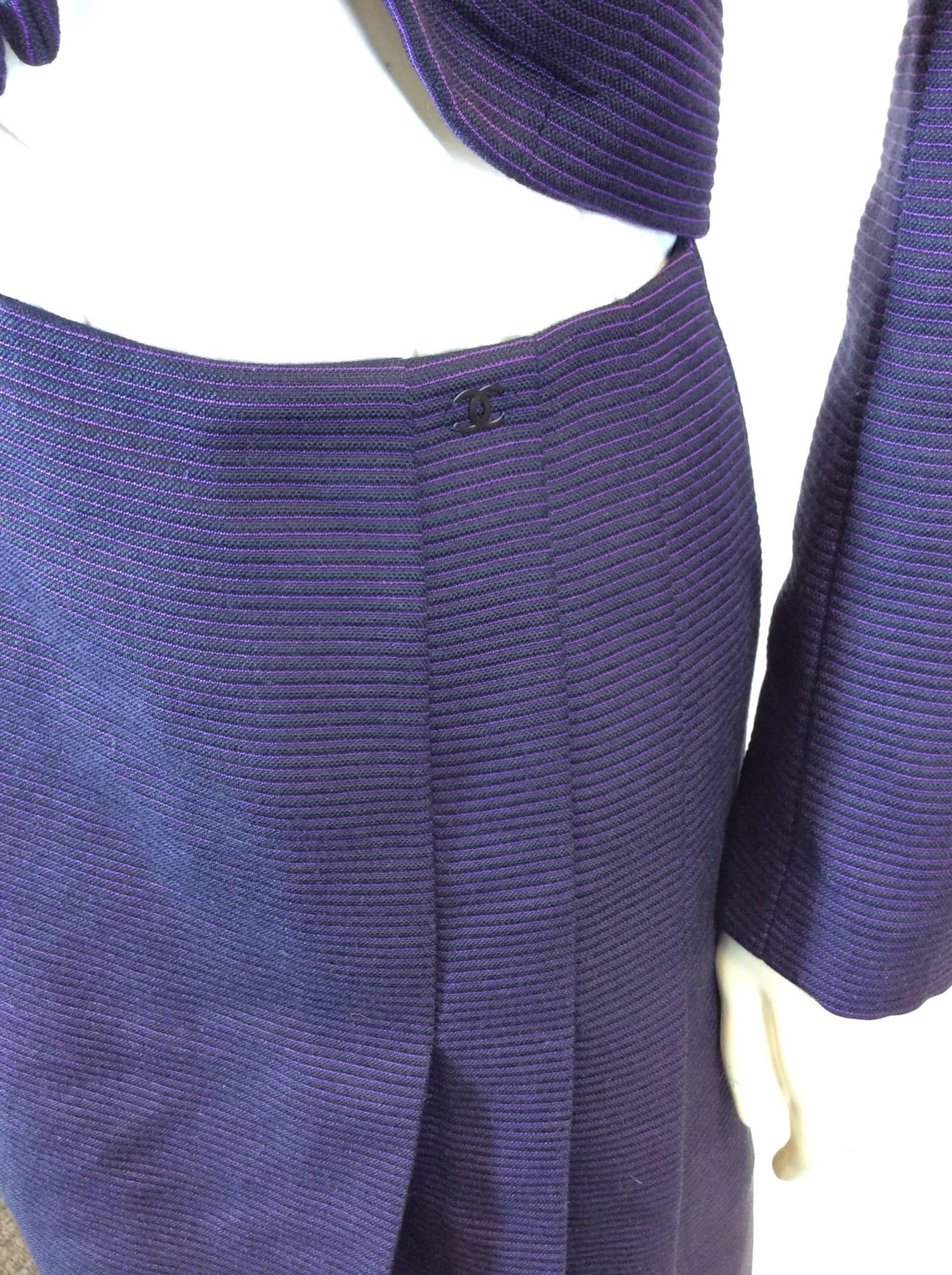 HOLIDAY FLASH SALE! 50% Off! Chanel Two Piece Purple Skirt Suit Set 4