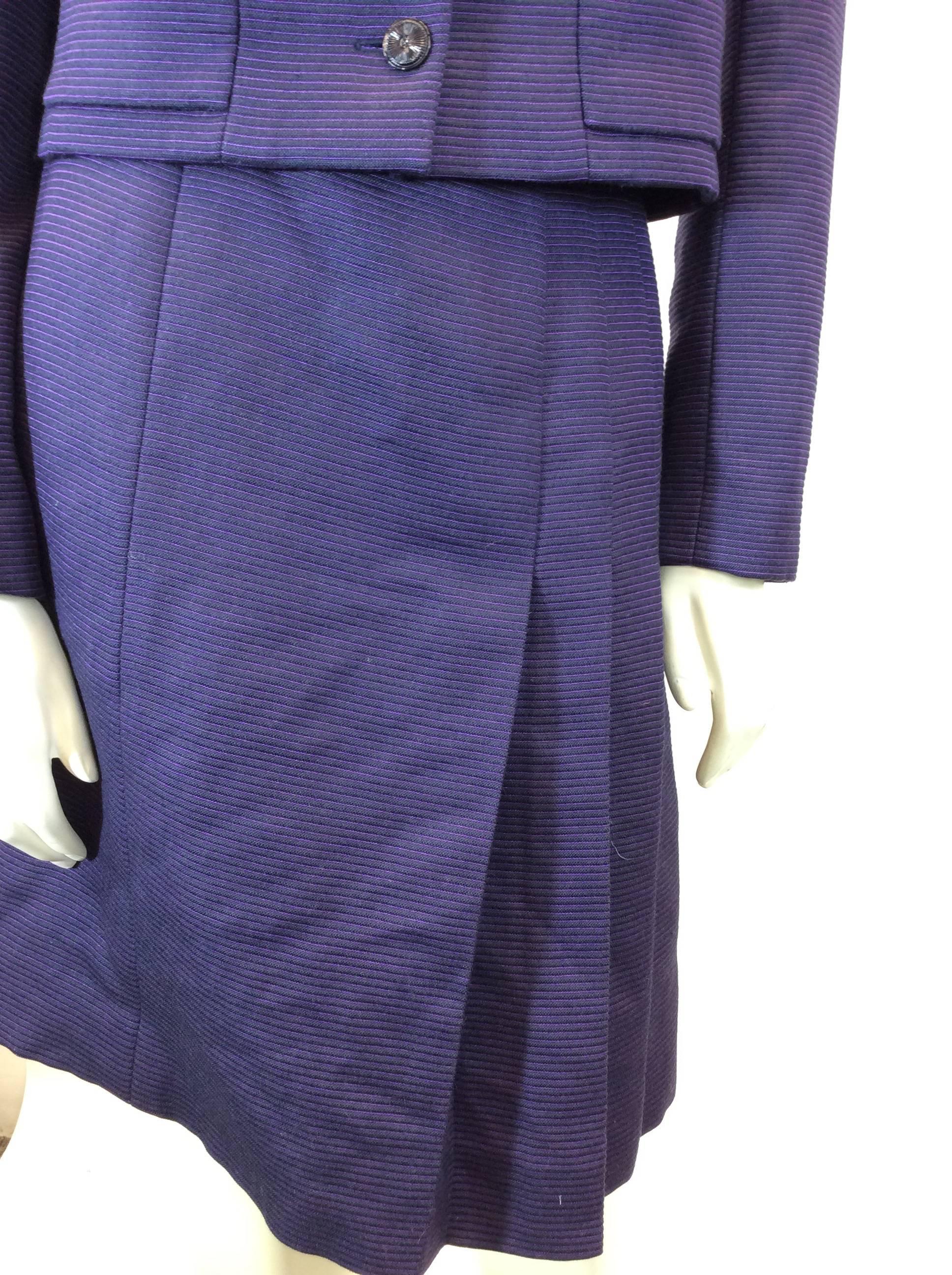 HOLIDAY FLASH SALE! 50% Off! Chanel Two Piece Purple Skirt Suit Set 3
