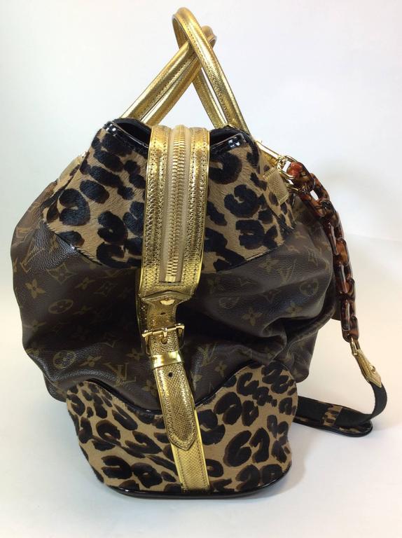 Louis Vuitton Exclusive Monogrammed Leopard Steamer Bag at 1stdibs