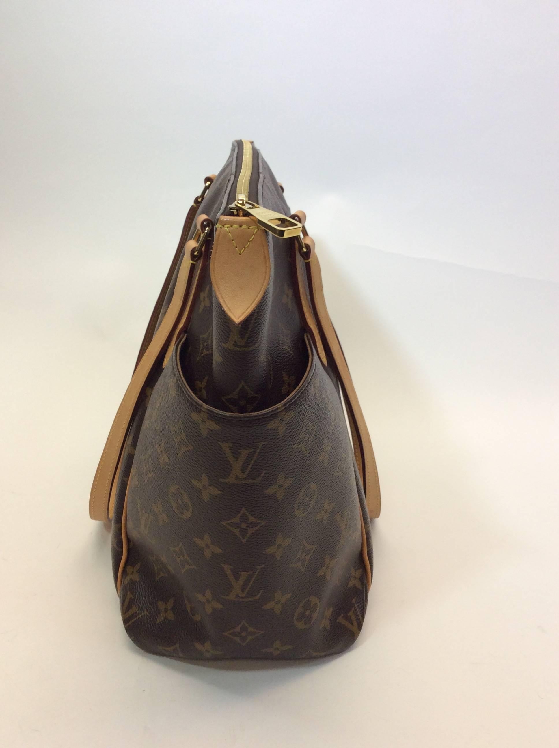 Louis Vuitton Classic Monogram Leather Tote Handbag In Excellent Condition In Narberth, PA