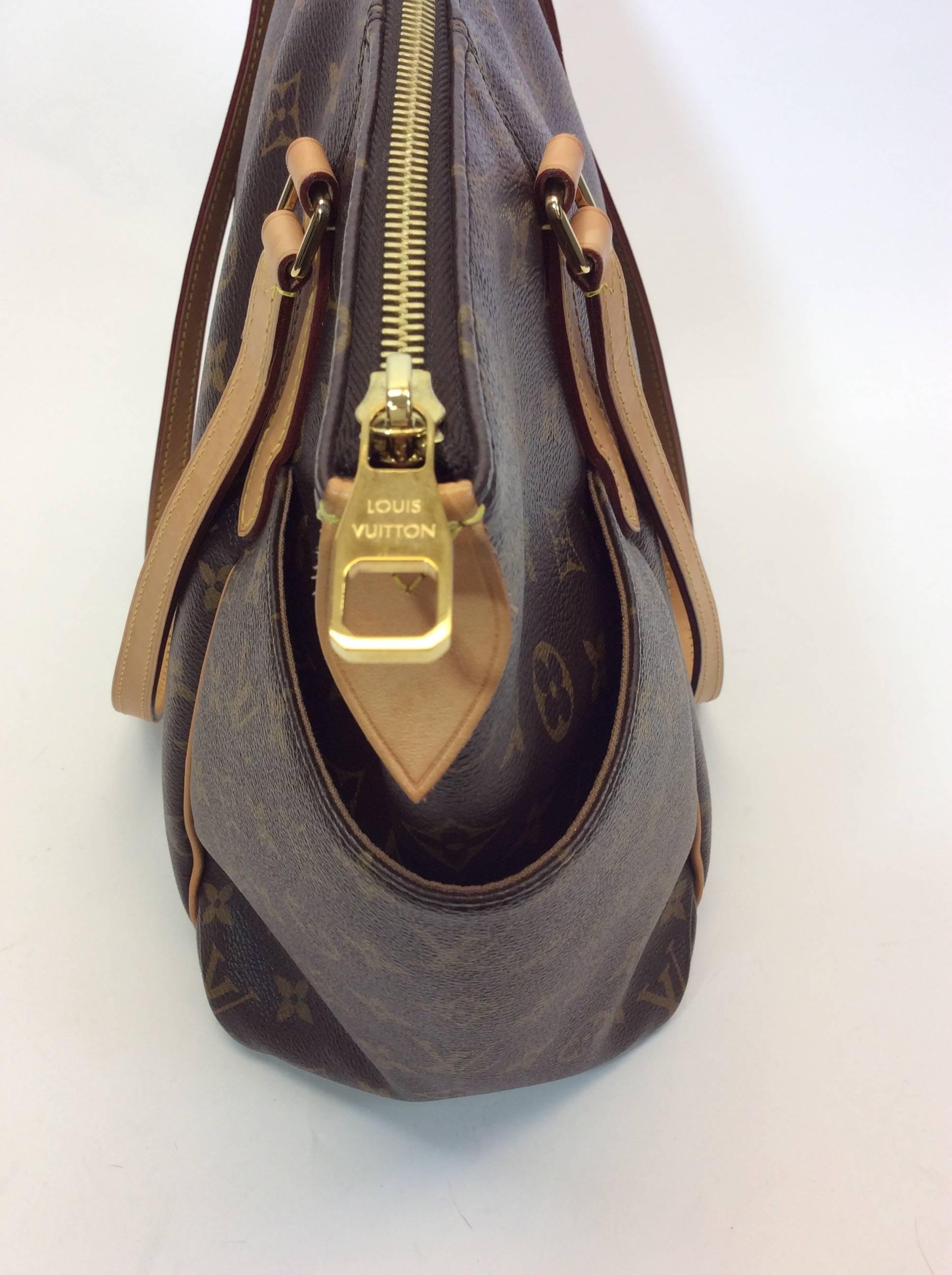 Black Louis Vuitton Classic Monogram Leather Tote Handbag