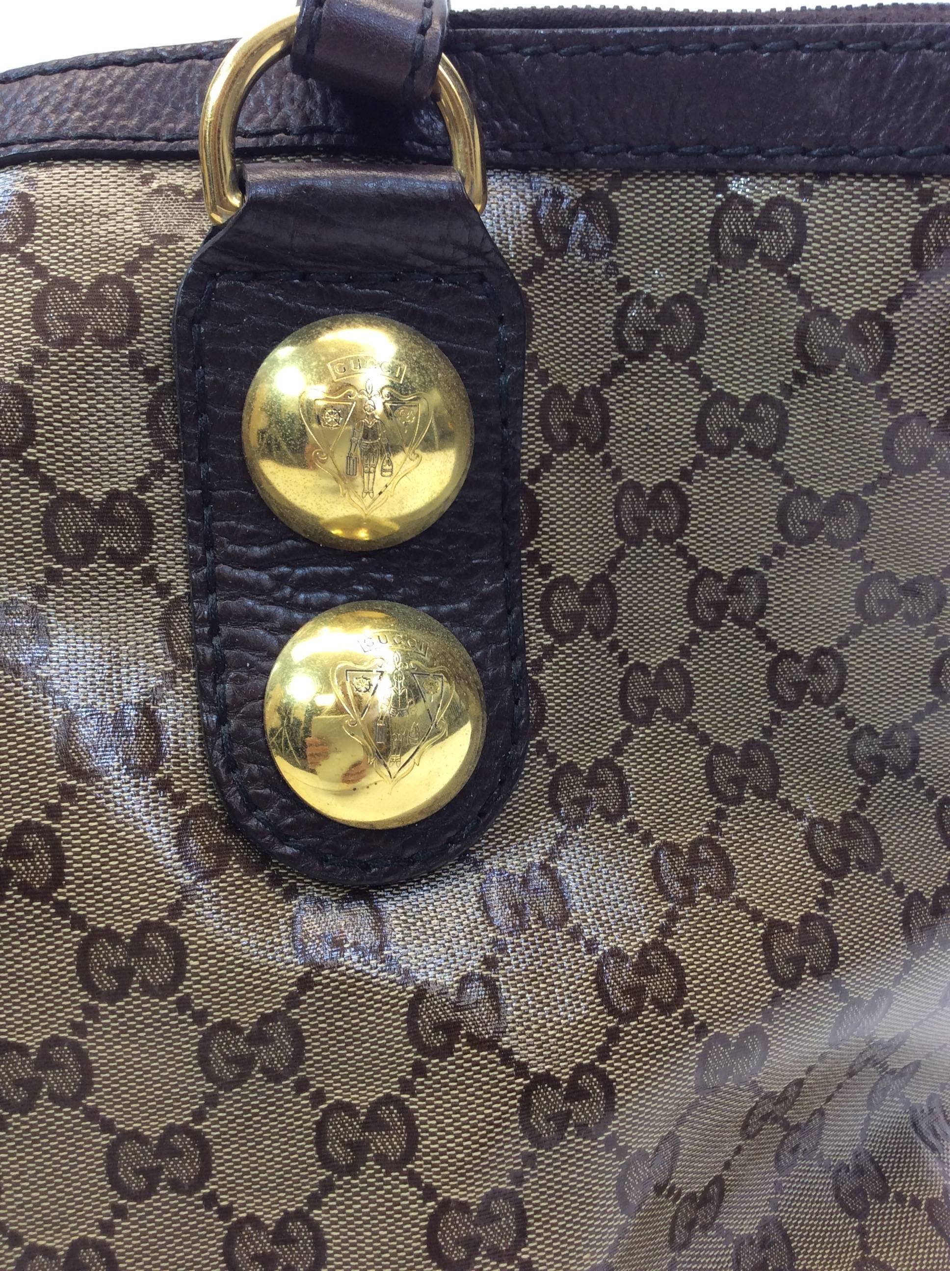 Women's Gucci GG Coated Canvas Tote Handbag