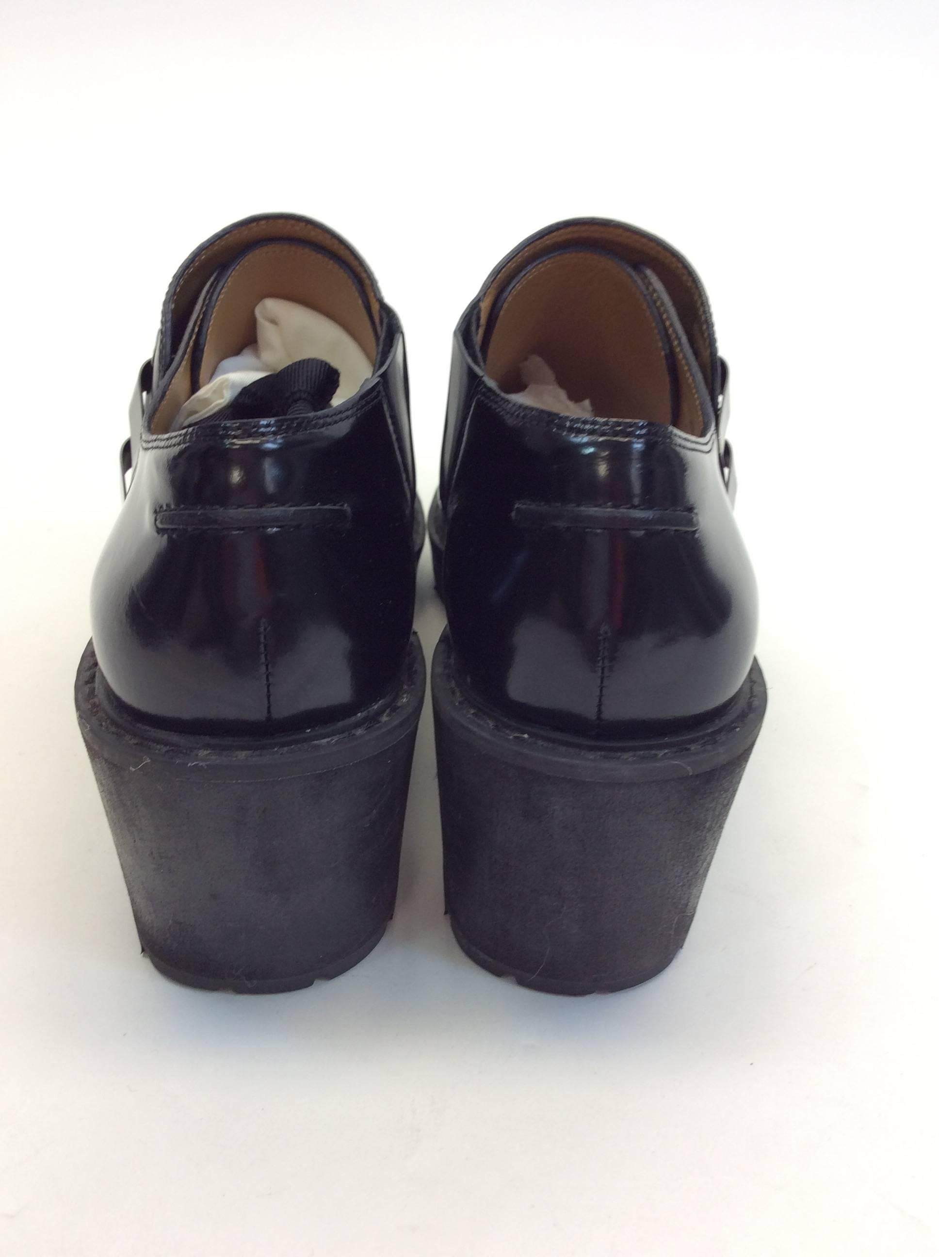 Women's Phillip Lim Black Patent Loafer Wedge For Sale