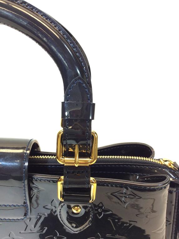 Louis Vuitton Navy Patent Leather Two Piece Monogrammed Wallet and