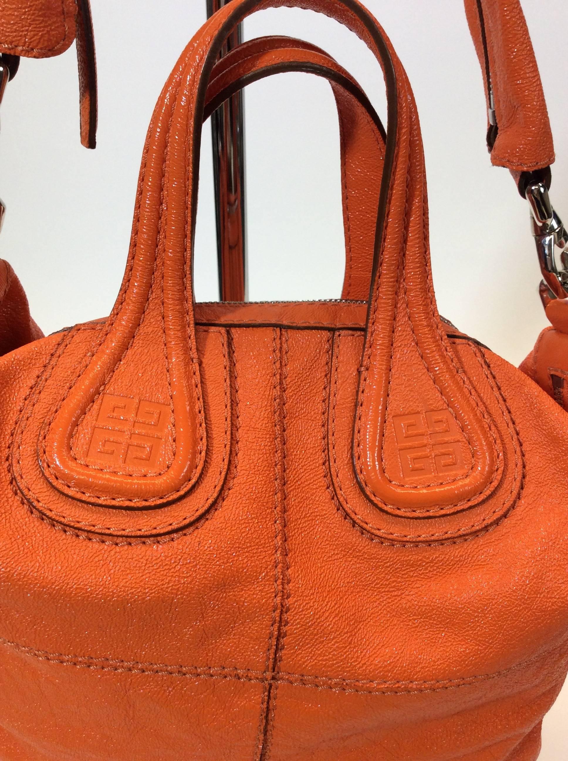 Givenchy Orange Leather Hobo Bag For Sale 1