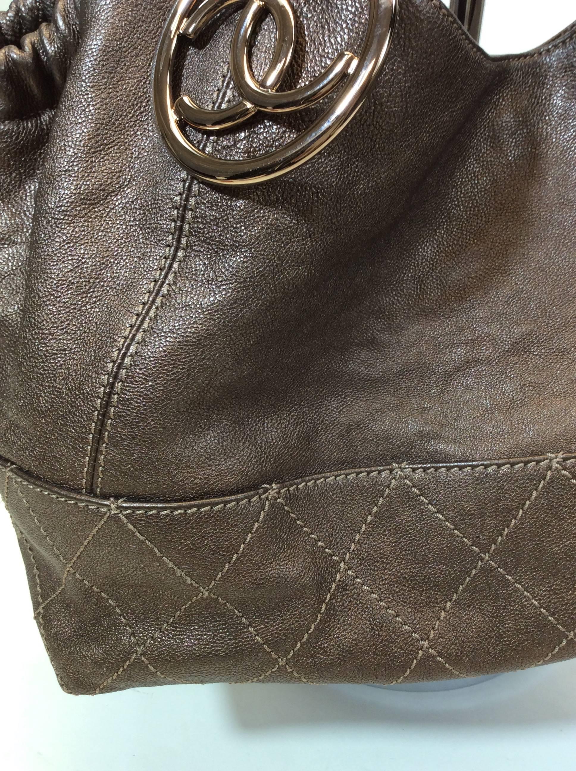 Chanel Large Copper Leather Shoulder Bag 1