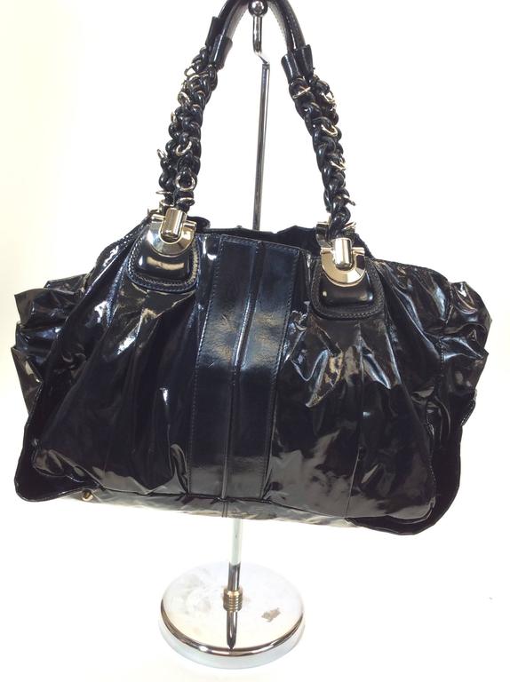 Chloe Black Patent Leather Large Tote Bag For Sale at 1stDibs