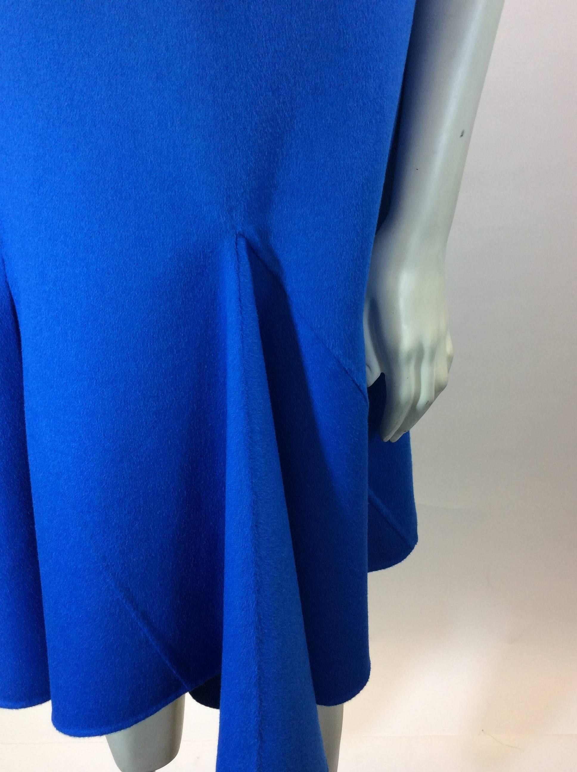 Christian Dior Short Sleeve Angora Turquoise Size 12 Dress  For Sale 2