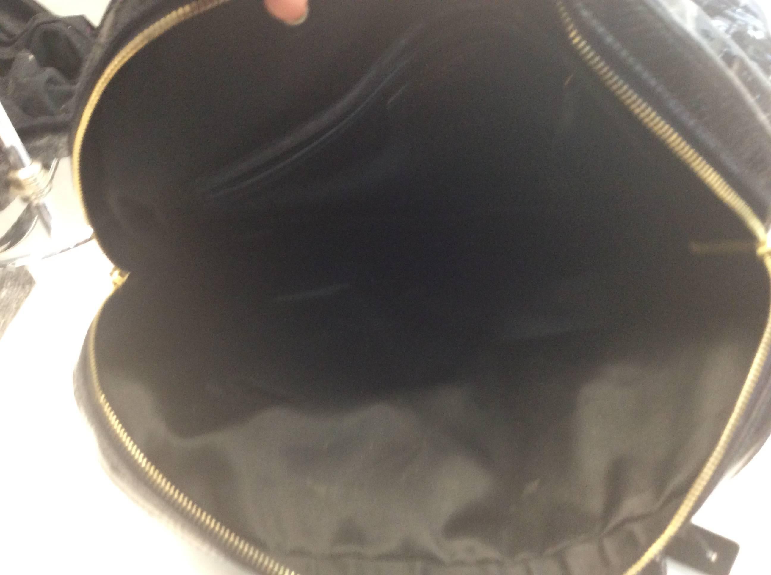 Yves Saint Laurent Black Patent Muse Bag For Sale 5