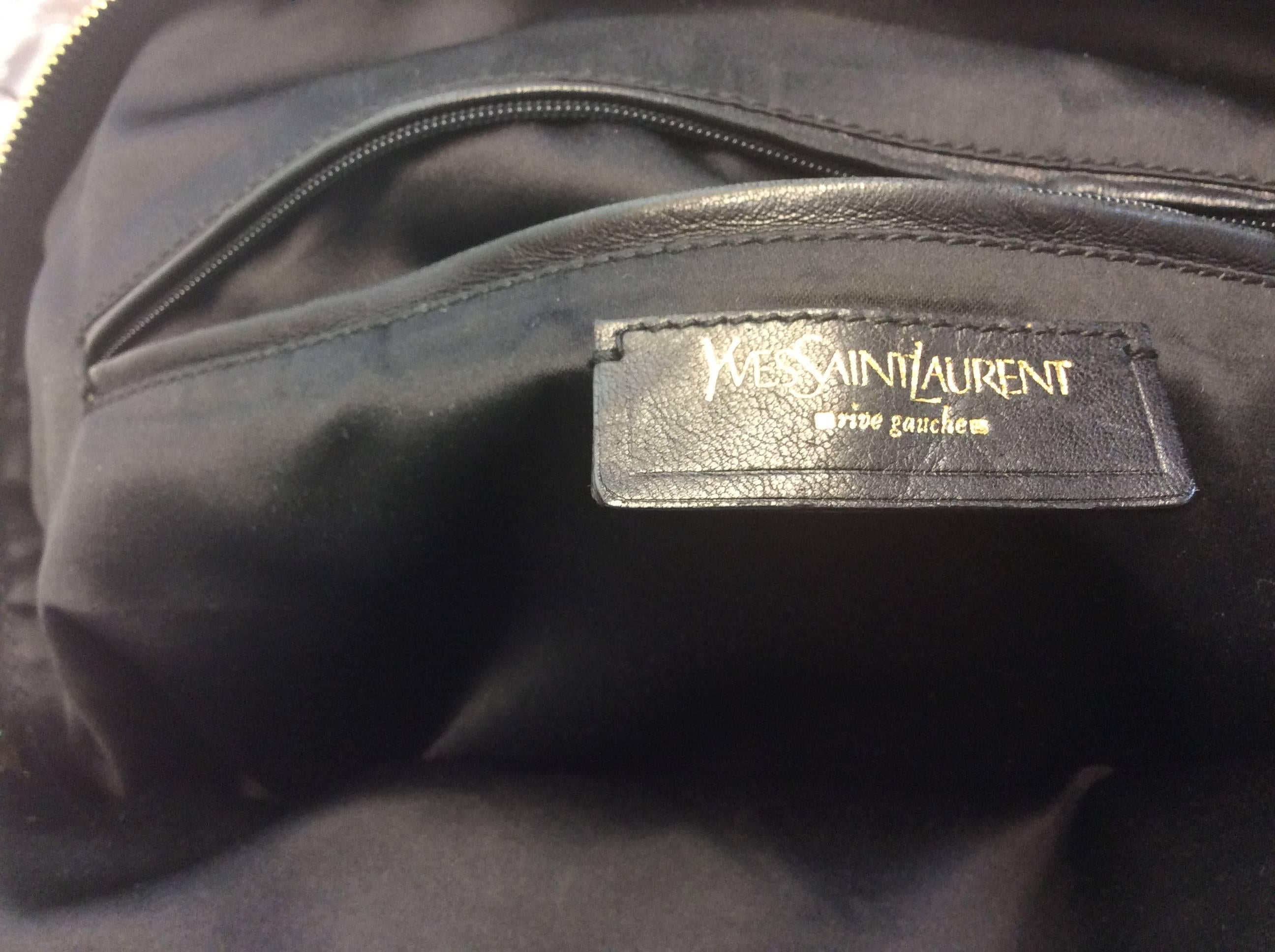 Yves Saint Laurent Black Patent Muse Bag For Sale 3