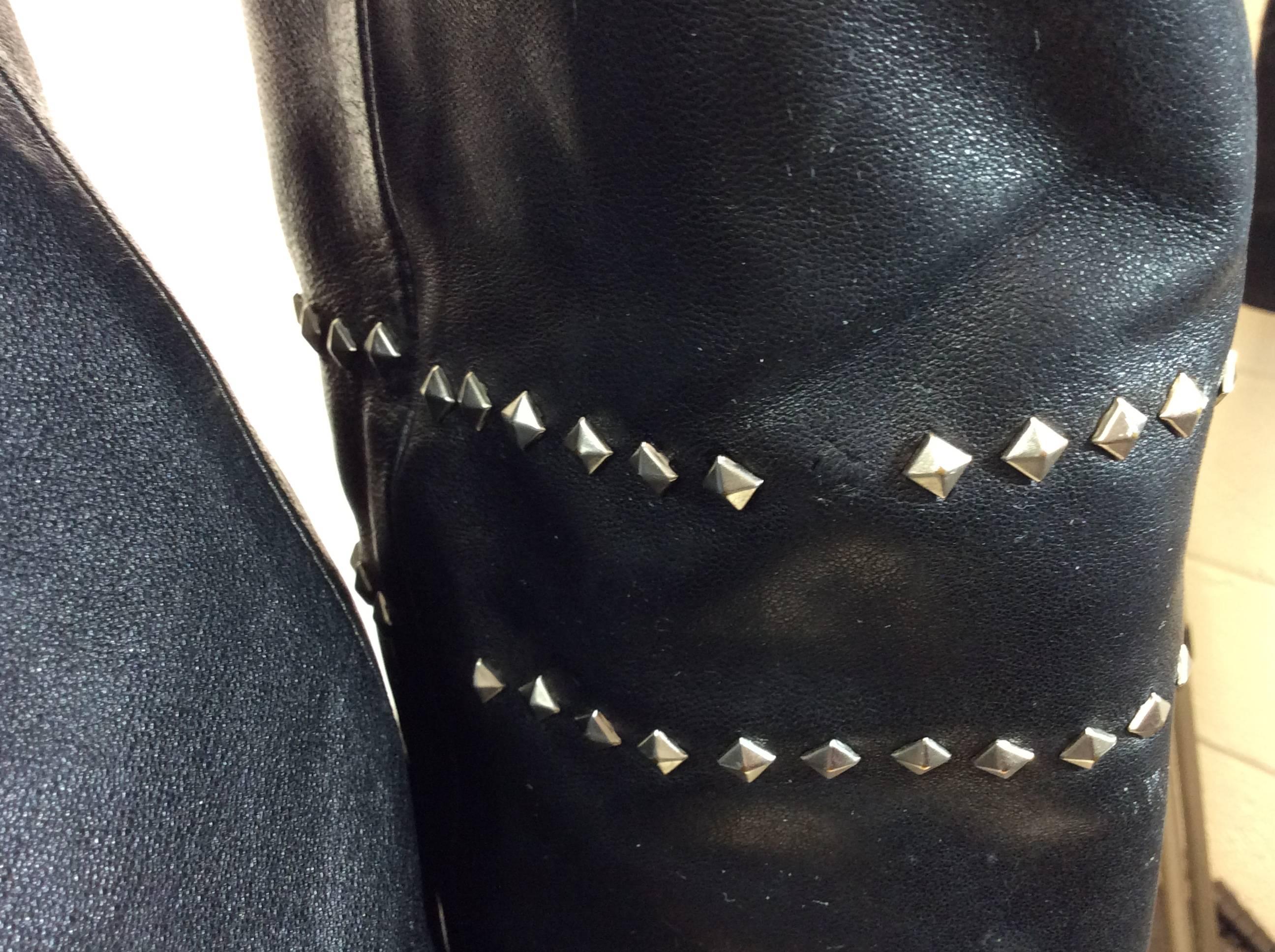 Gianni Versace Black Leather Studded Jacket 3