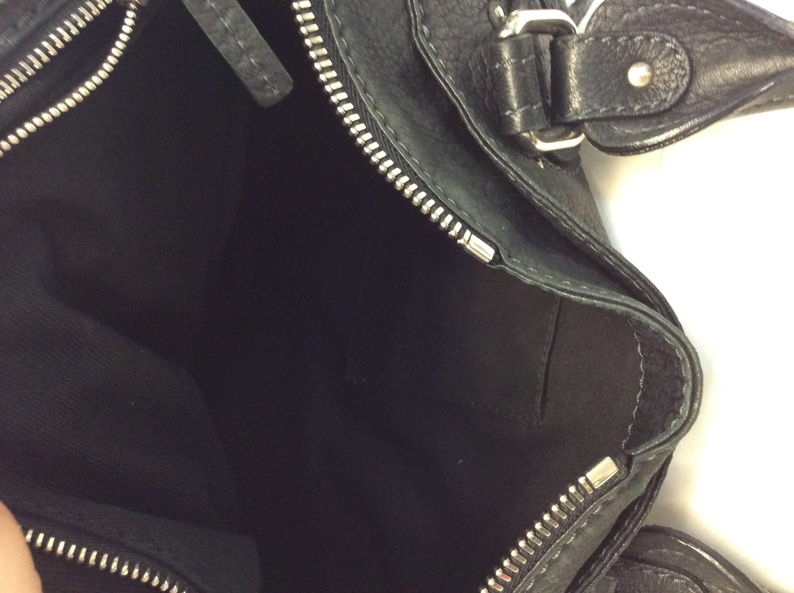 Chloe Black Leather Shoulder Bag For Sale 3
