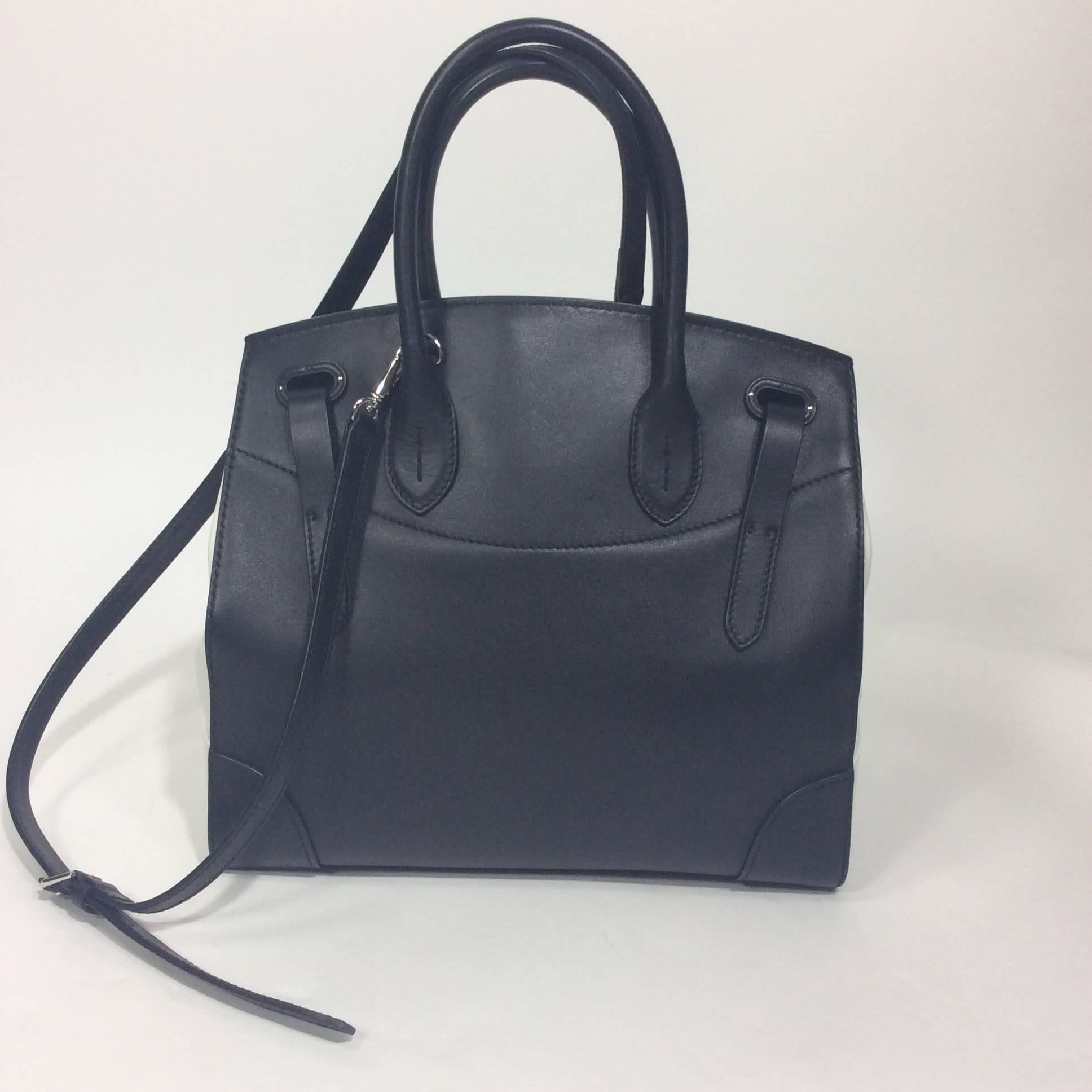 Ralph Lauren Black and White Rickie Bag In Excellent Condition In Narberth, PA
