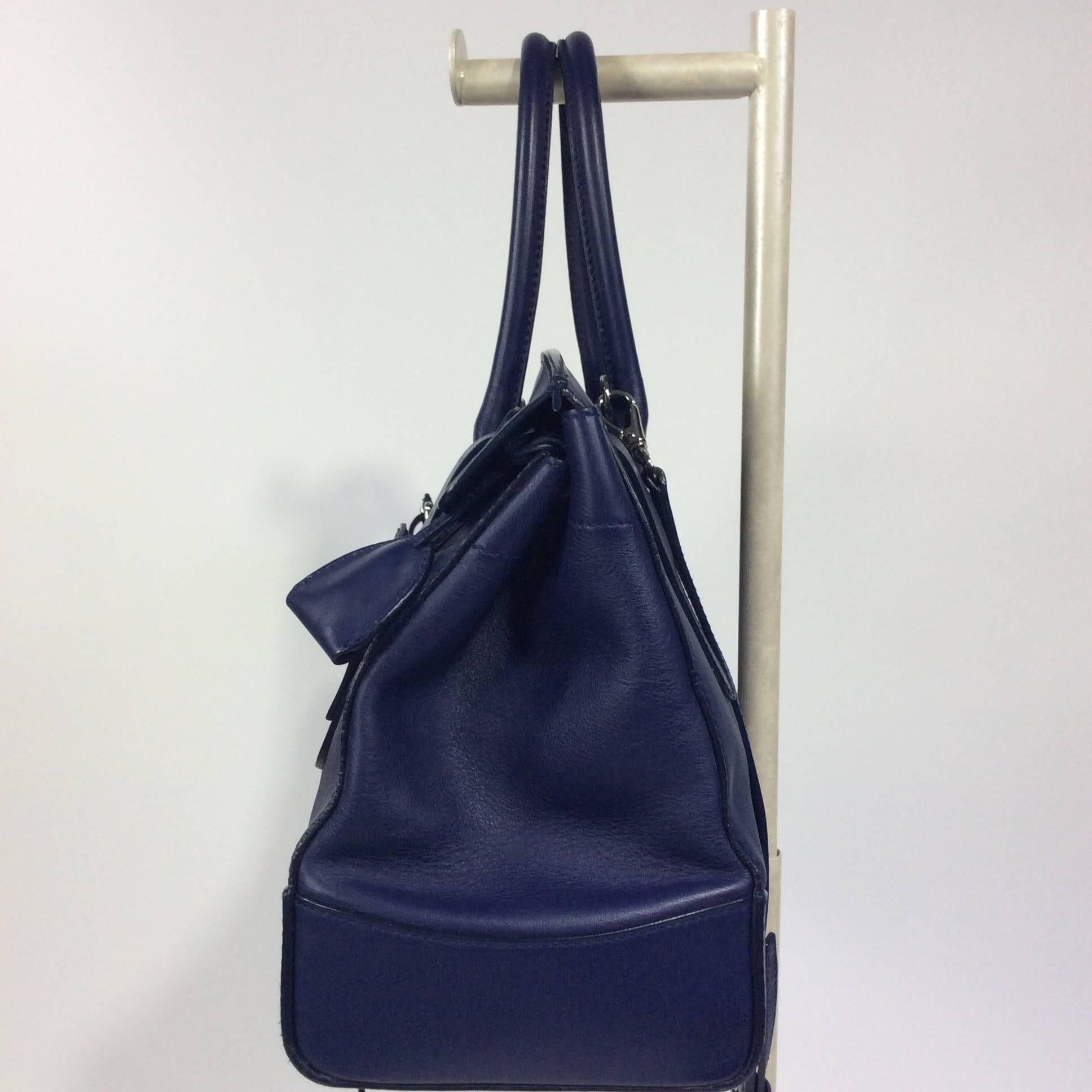 Ralph Lauren Navy Rickie Bag In Excellent Condition In Narberth, PA