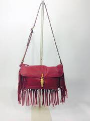 Valentino Red Gryphon Fringe Cross-body bag