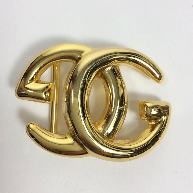 Gucci Goldtone Interlocking GG Belt Buckle at 1stDibs
