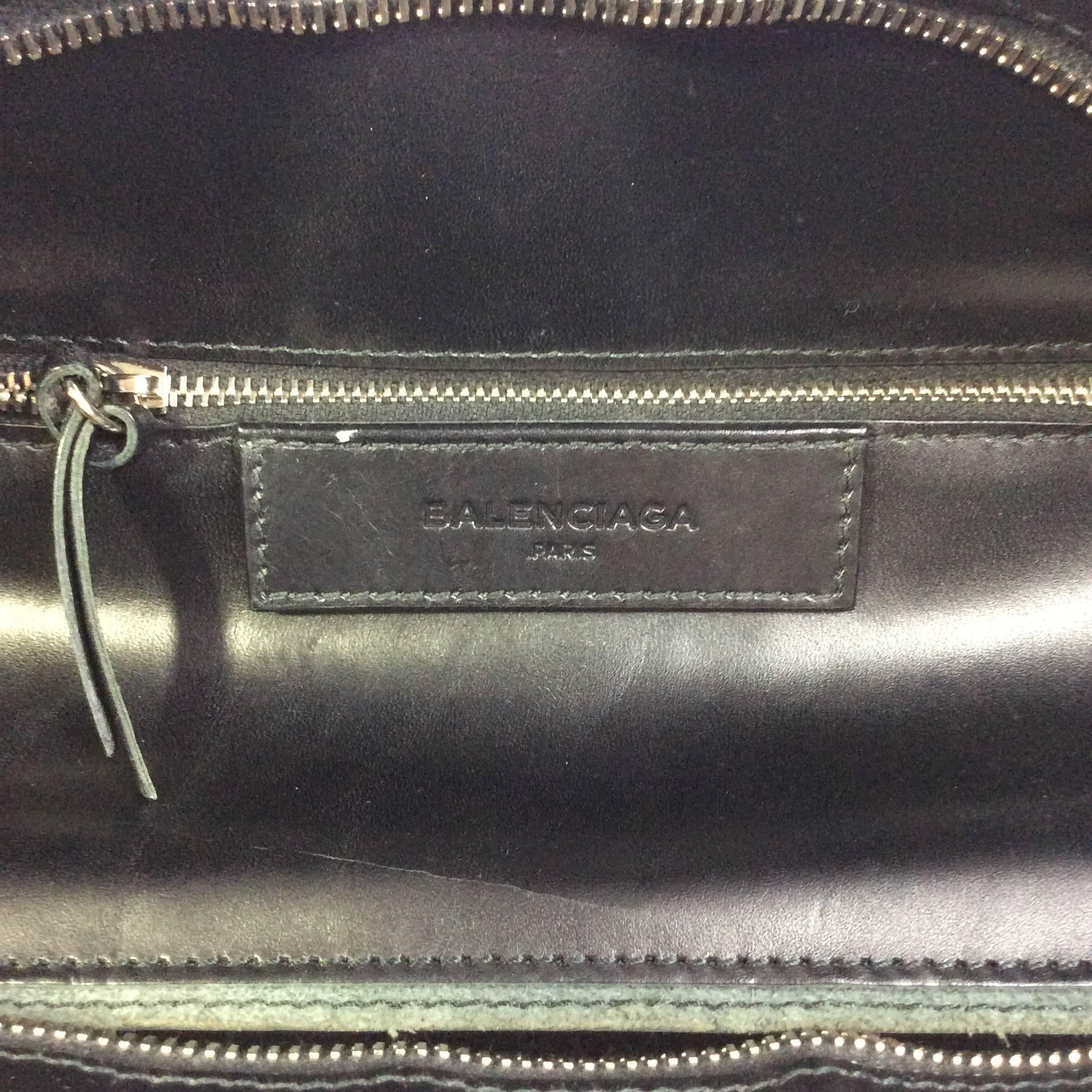 Women's Balenciaga Black Mesh with Silver Hardware City Bag For Sale