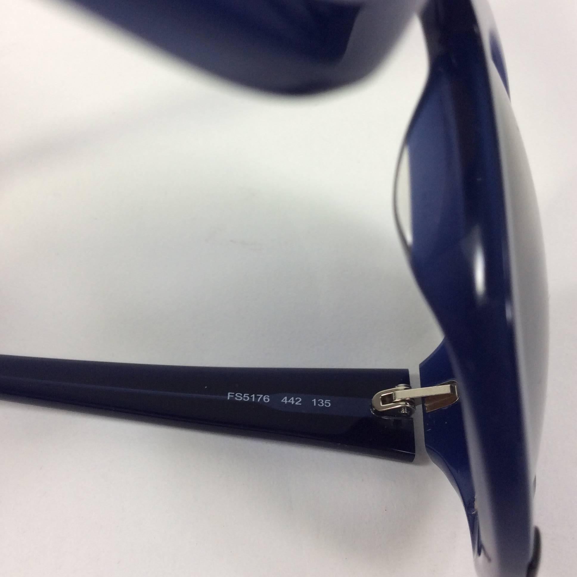 Black Fendi Blue Tinted Sunglasses For Sale