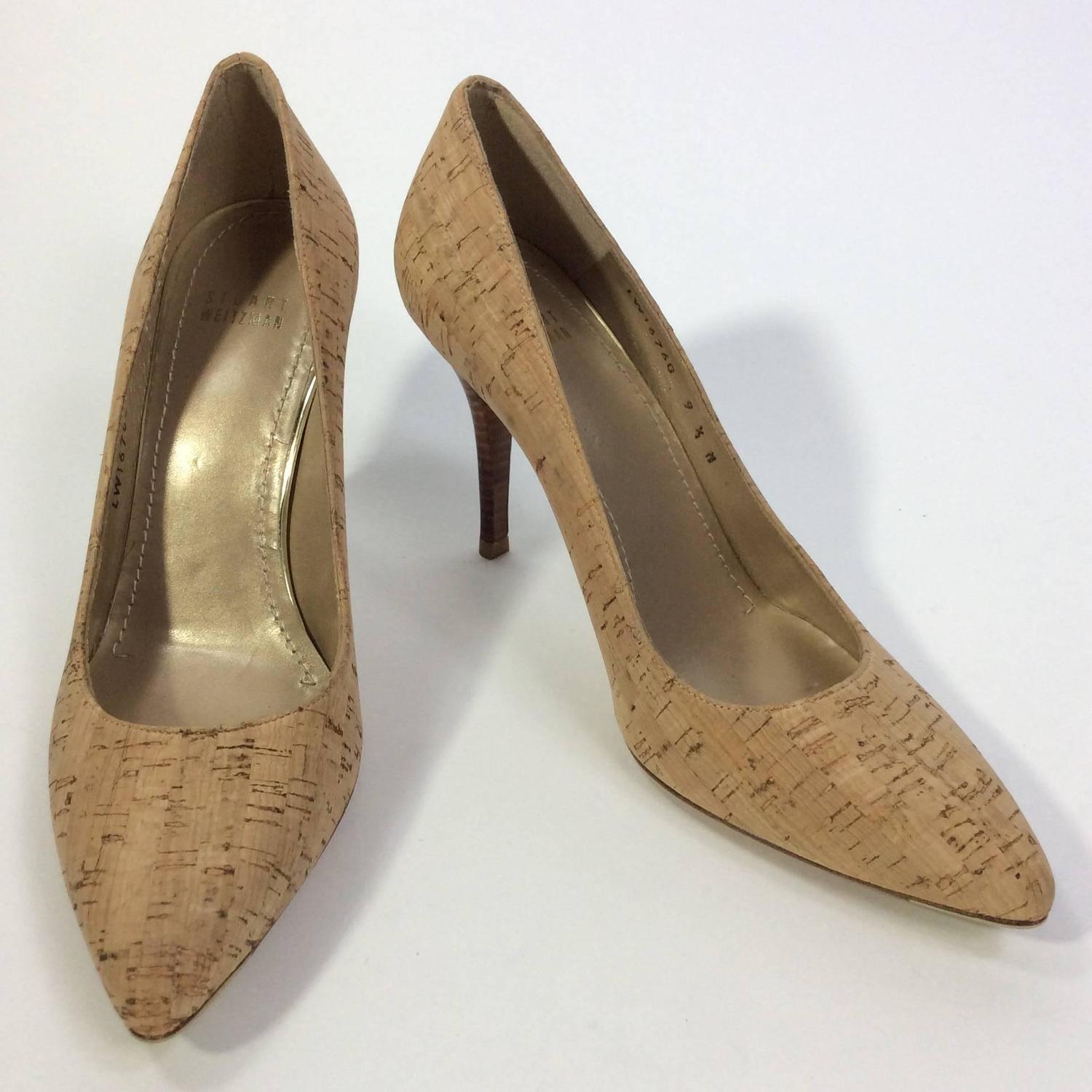stuart weitzman cork pumps