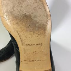 Balenciaga Knee High Blue Leather Boot