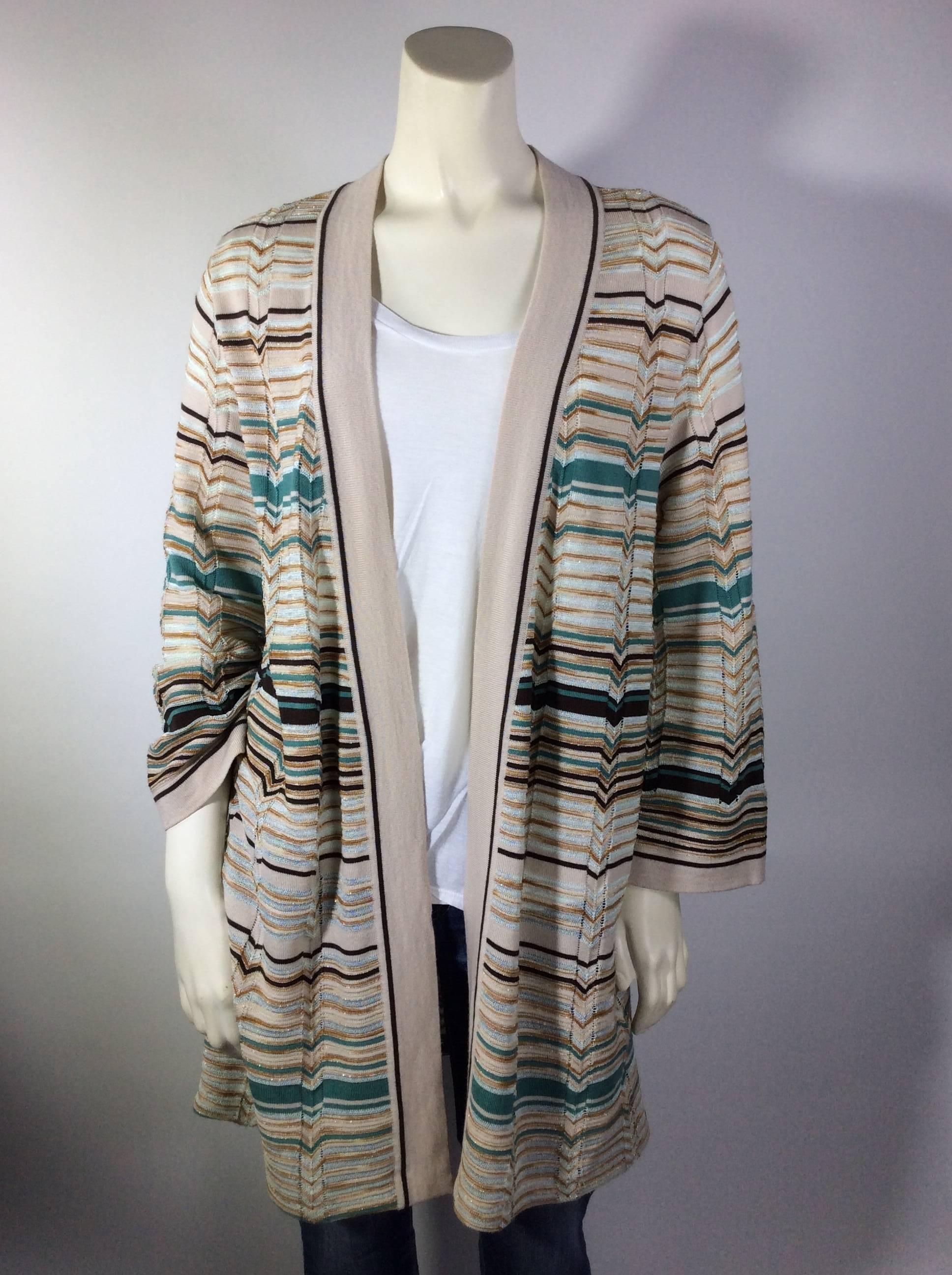 Missoni Chevron Knitted Cardigan with Matching Belt 1