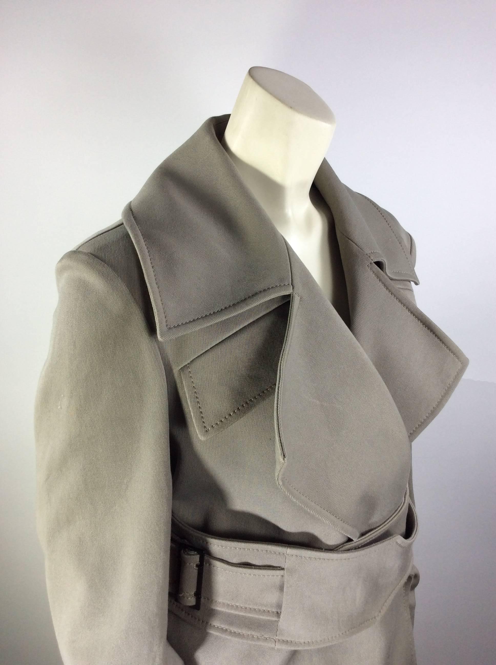 Gucci Grey Belted Trench Coat For Sale 1