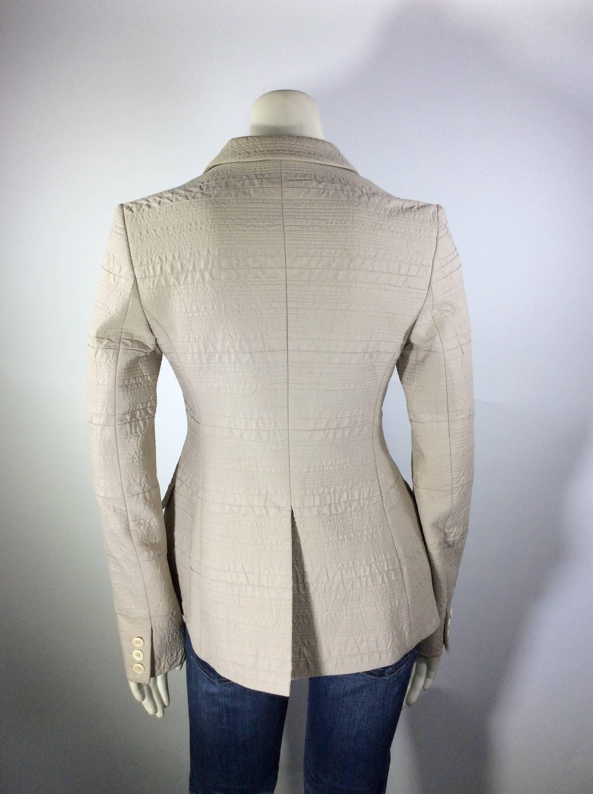 Women's Prada Beige Textured Blazer