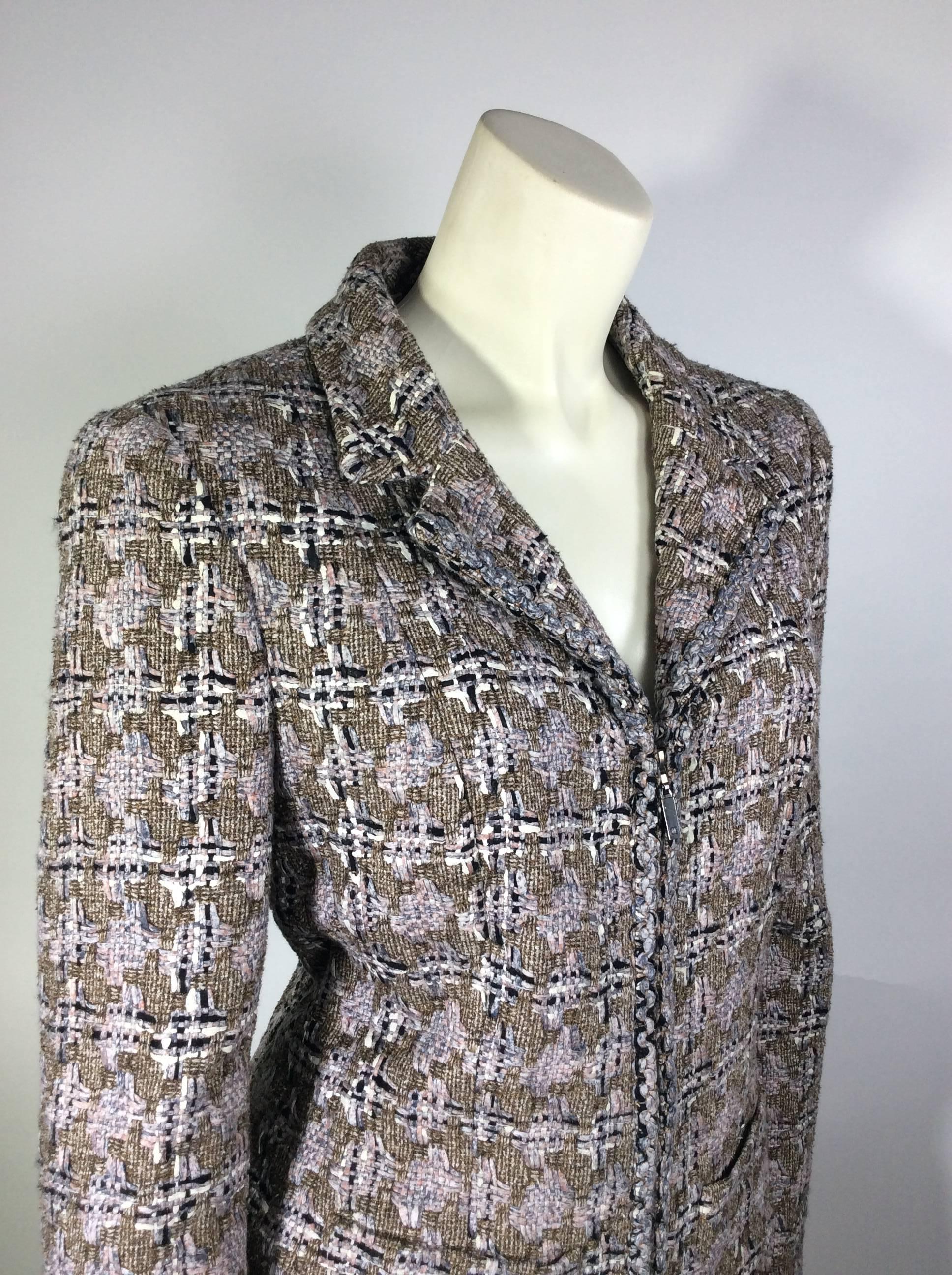 HOLIDAY FLASH SALE! 50% Off! Chanel Spring 2003 Lavender and Brown Tweed Suit For Sale 1