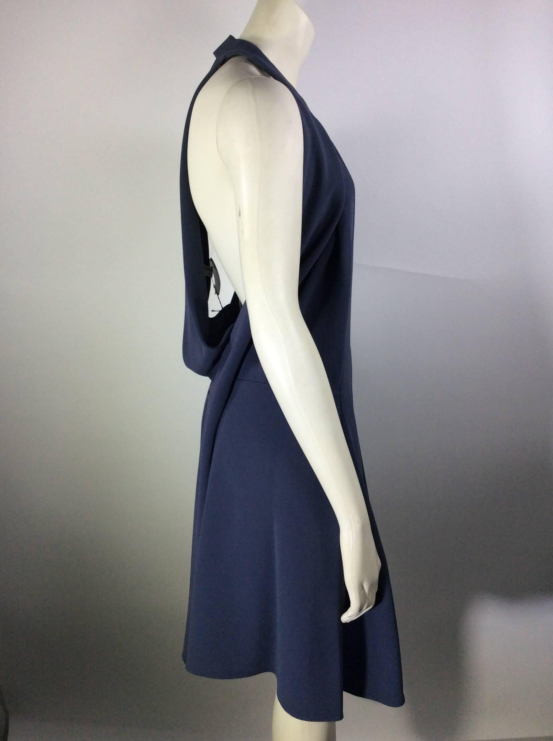 Balenciaga Slate Open Back High Neck Dress In New Condition In Narberth, PA